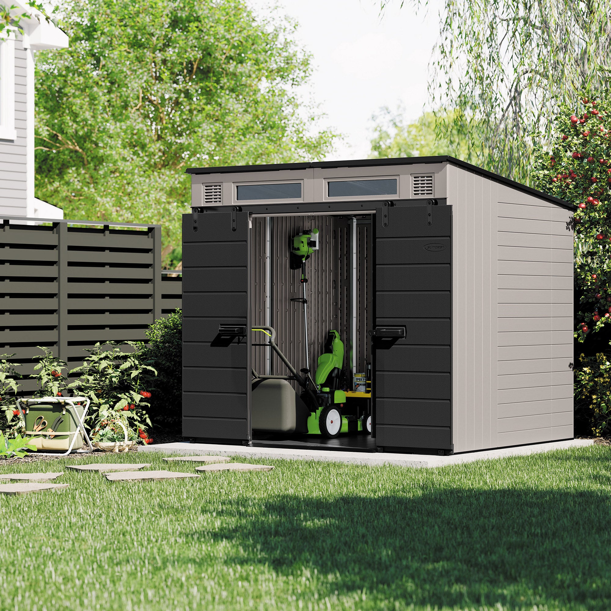 SUNCAST 8' X 7' SLIDING DOOR SHED - $999.99 at Costco, image size:2000x2000