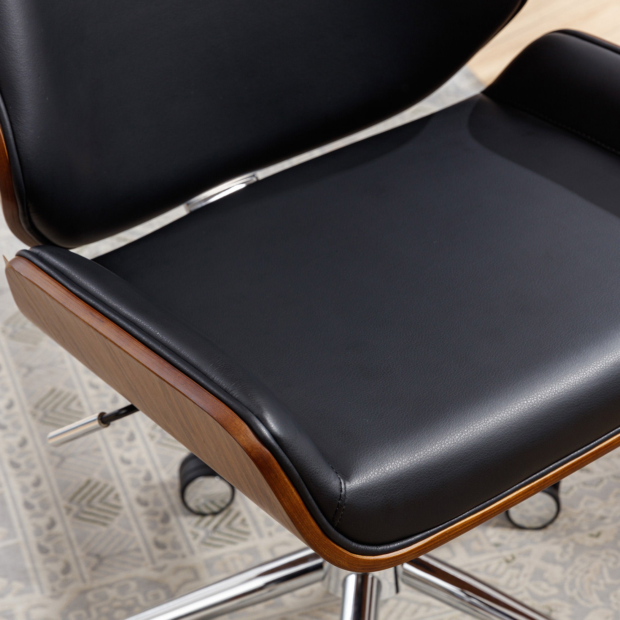 Lillian August Ciara Fabric Bentwood Office Chair