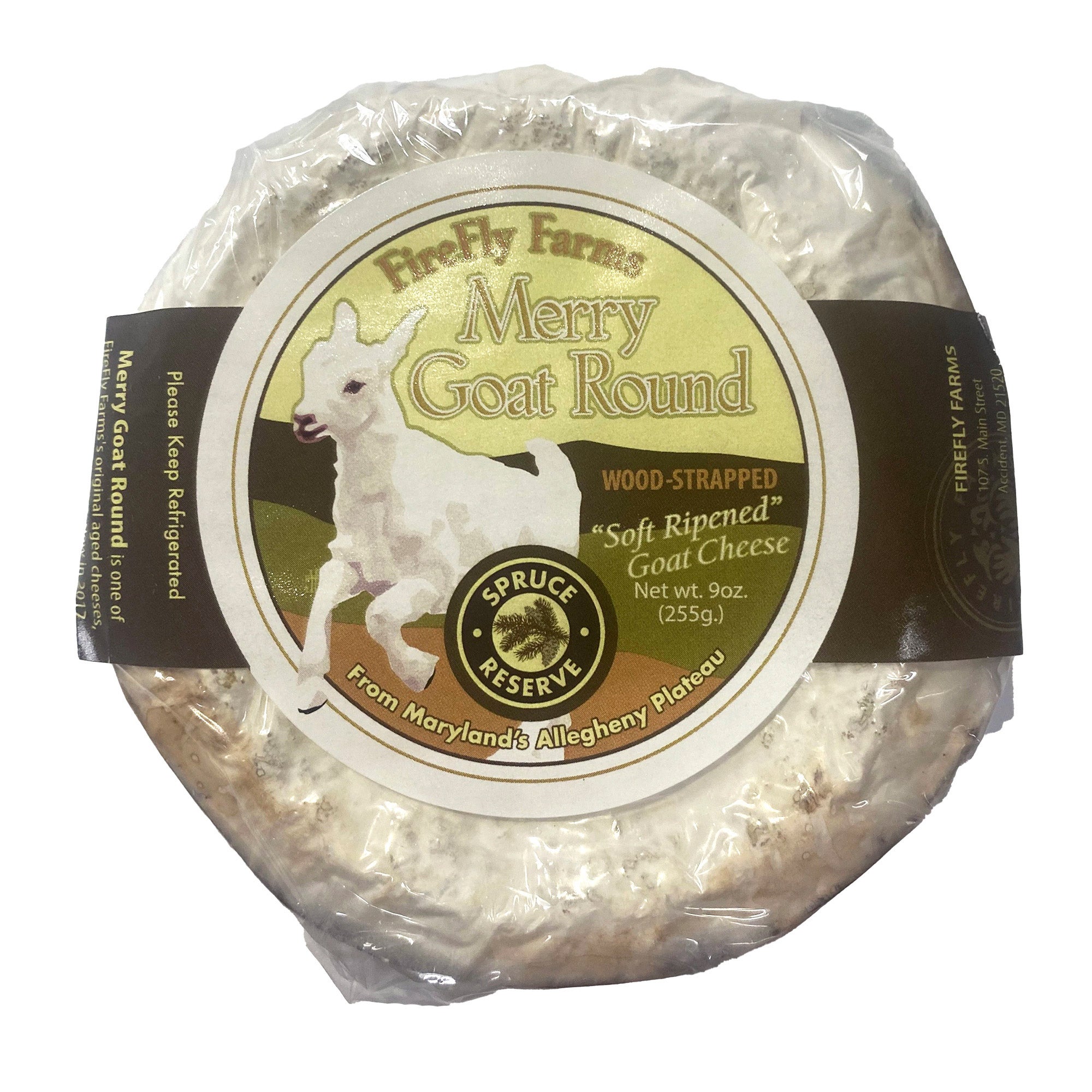 Firefly Farms Merry Goat Round Spruce Reserve 9 oz (#1701518) - $13.99
