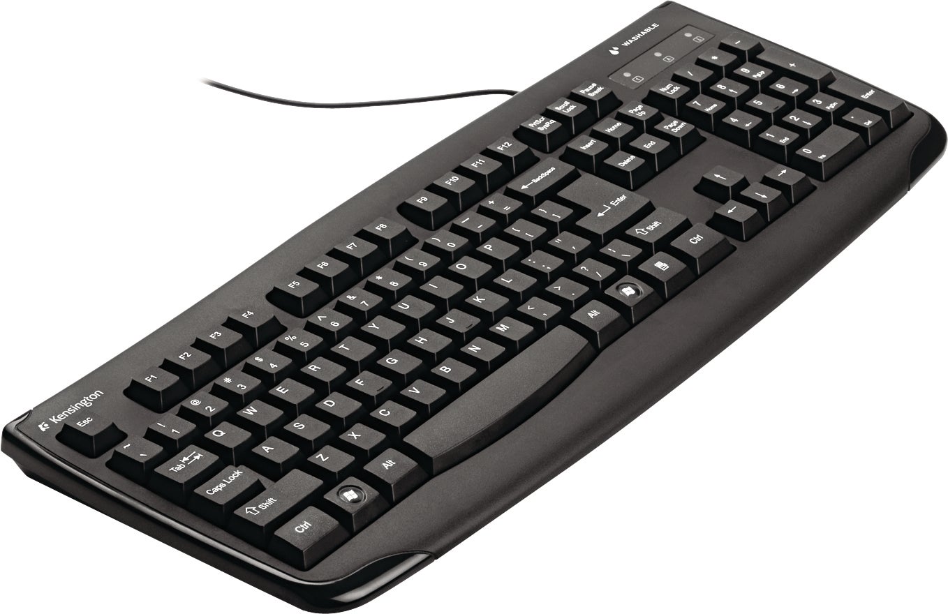 Kensington Pro Fit USB Washable Keyboard, Black (KMW64407