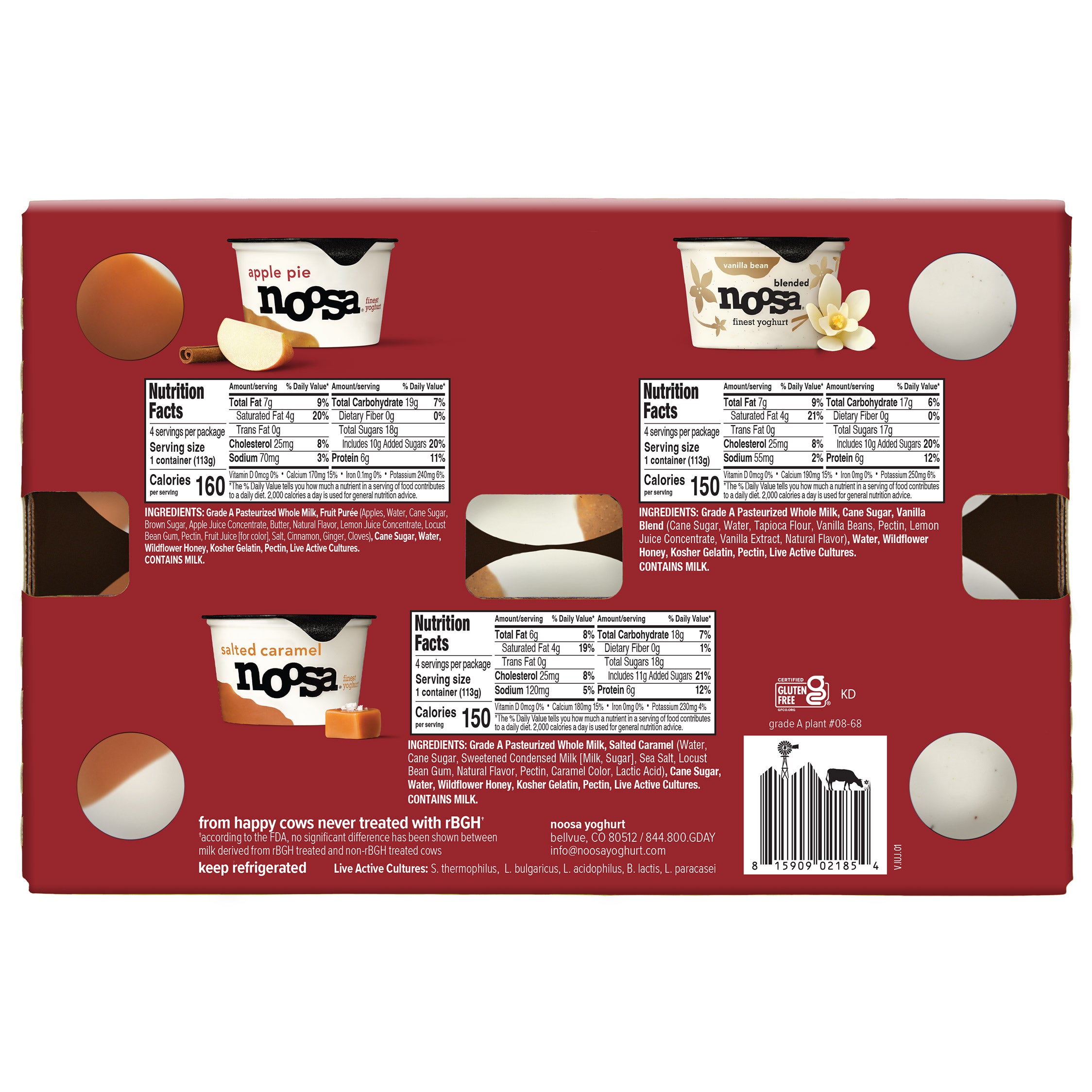 Noosa Yoghurt Fall Variety Pack, 4 oz, 12-Count (#2076868) - $6.99