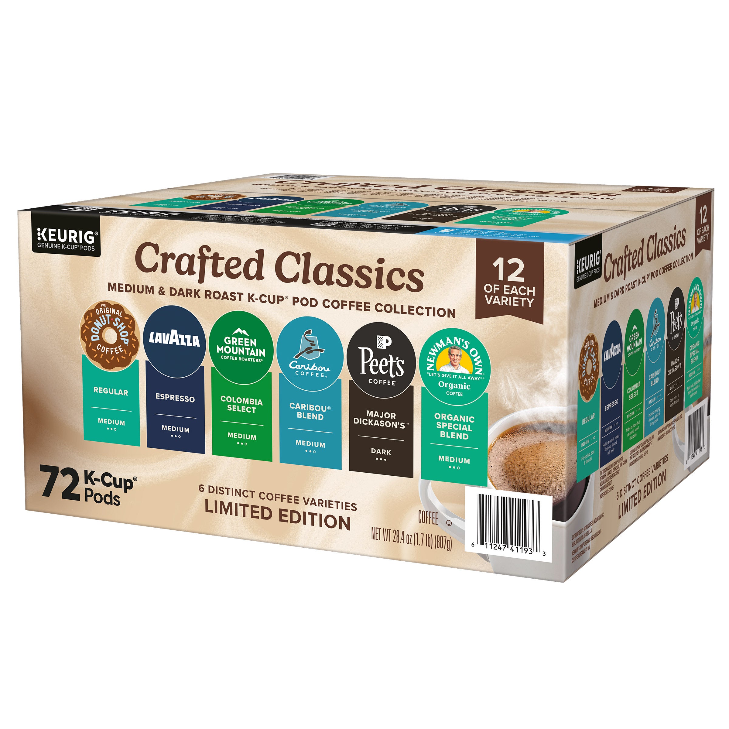 Keurig Crafted Classics Medium & Dark Roast K-Cup Pods Variety