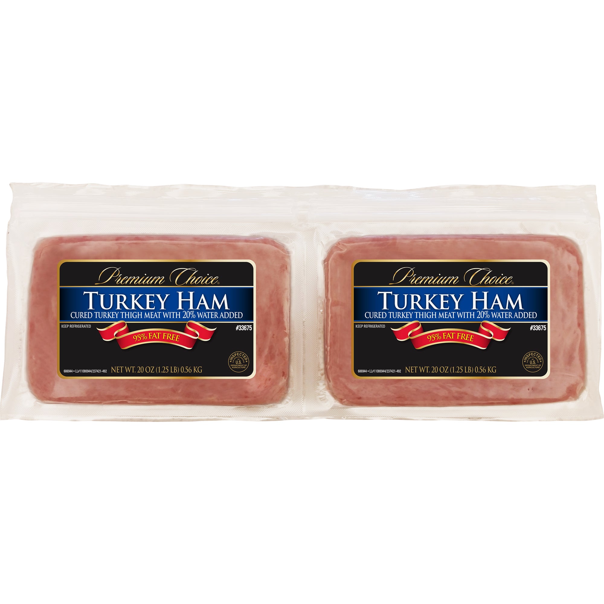Premium Choice Turkey Ham, Sliced, 2 Count, 20 oz Each (#33675) - $8.29 ...