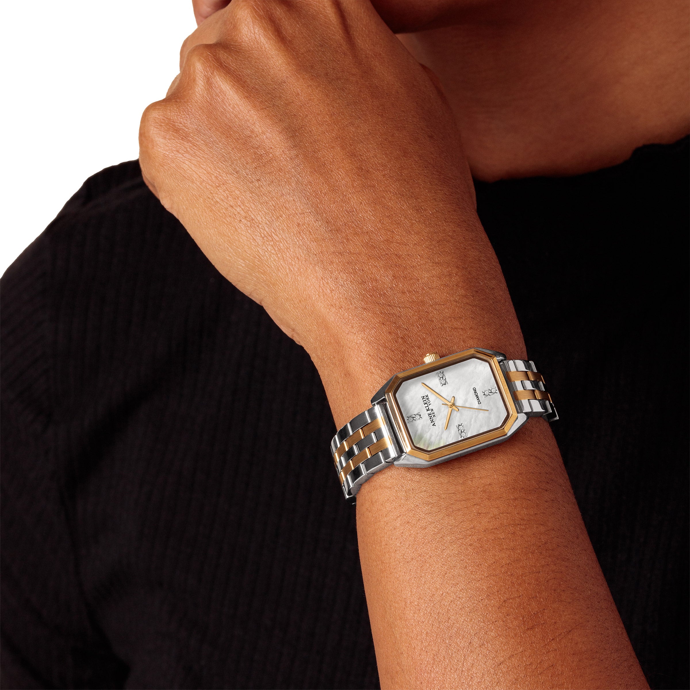 Anne Klein New York Octagon Two Tone Diamond Women