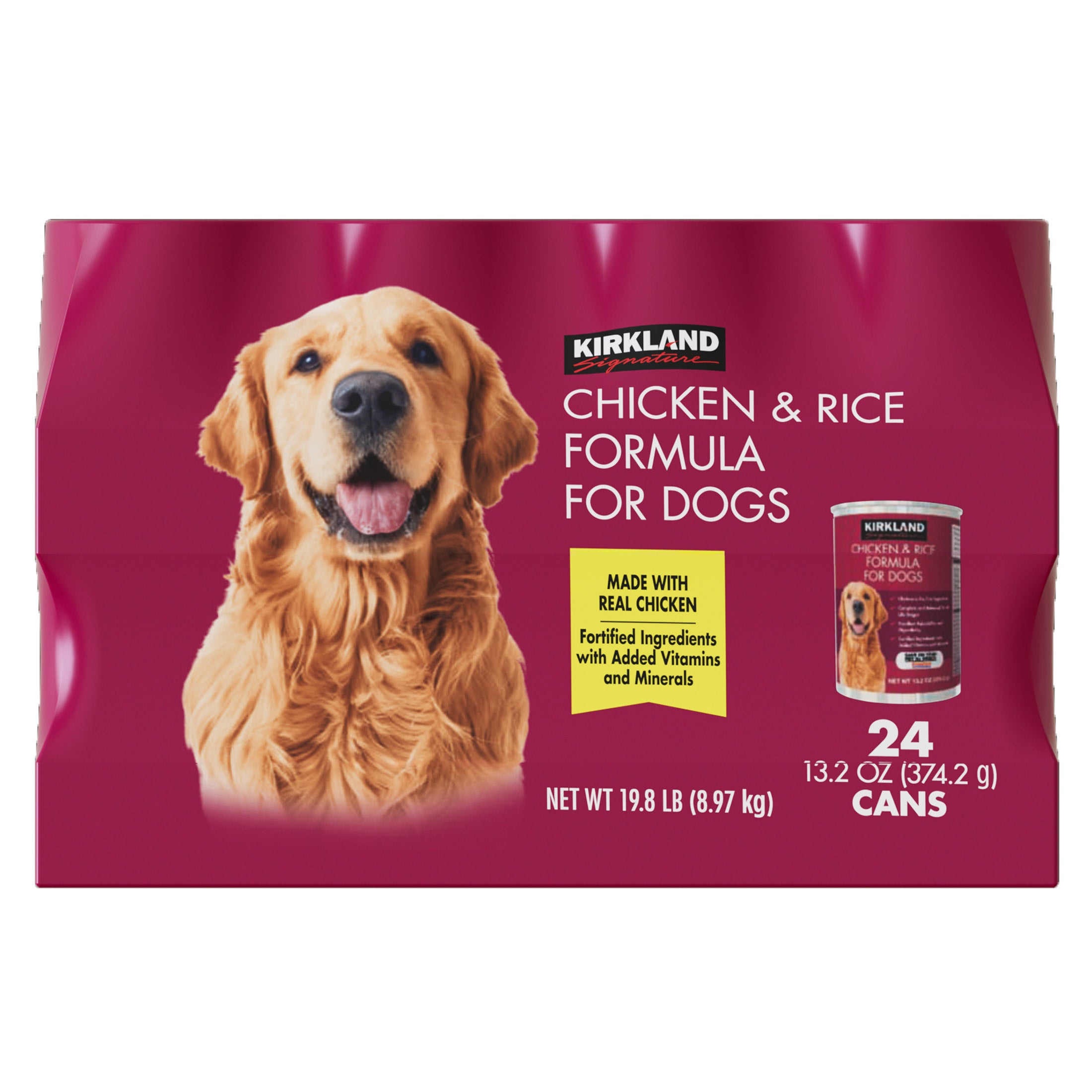 Kirkland Signature Chicken & Rice Canned Dog Food, 13.2 oz, 24-Count  (#1567724) - $28.99 (down from $34.99)