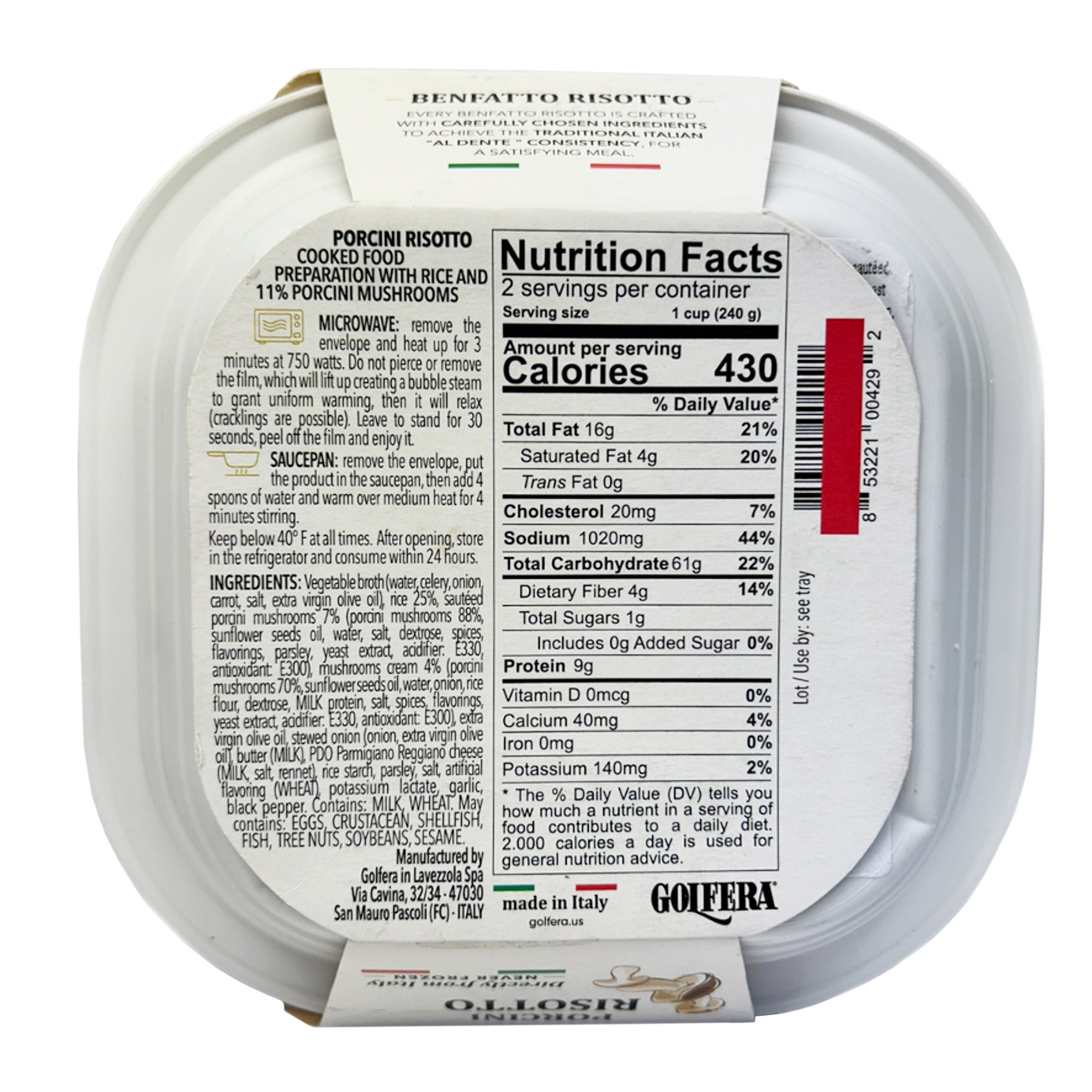 Costco Ben Fatto Porcini Risotto 15.87 oz (#1854452) - $9.99 (down from ...