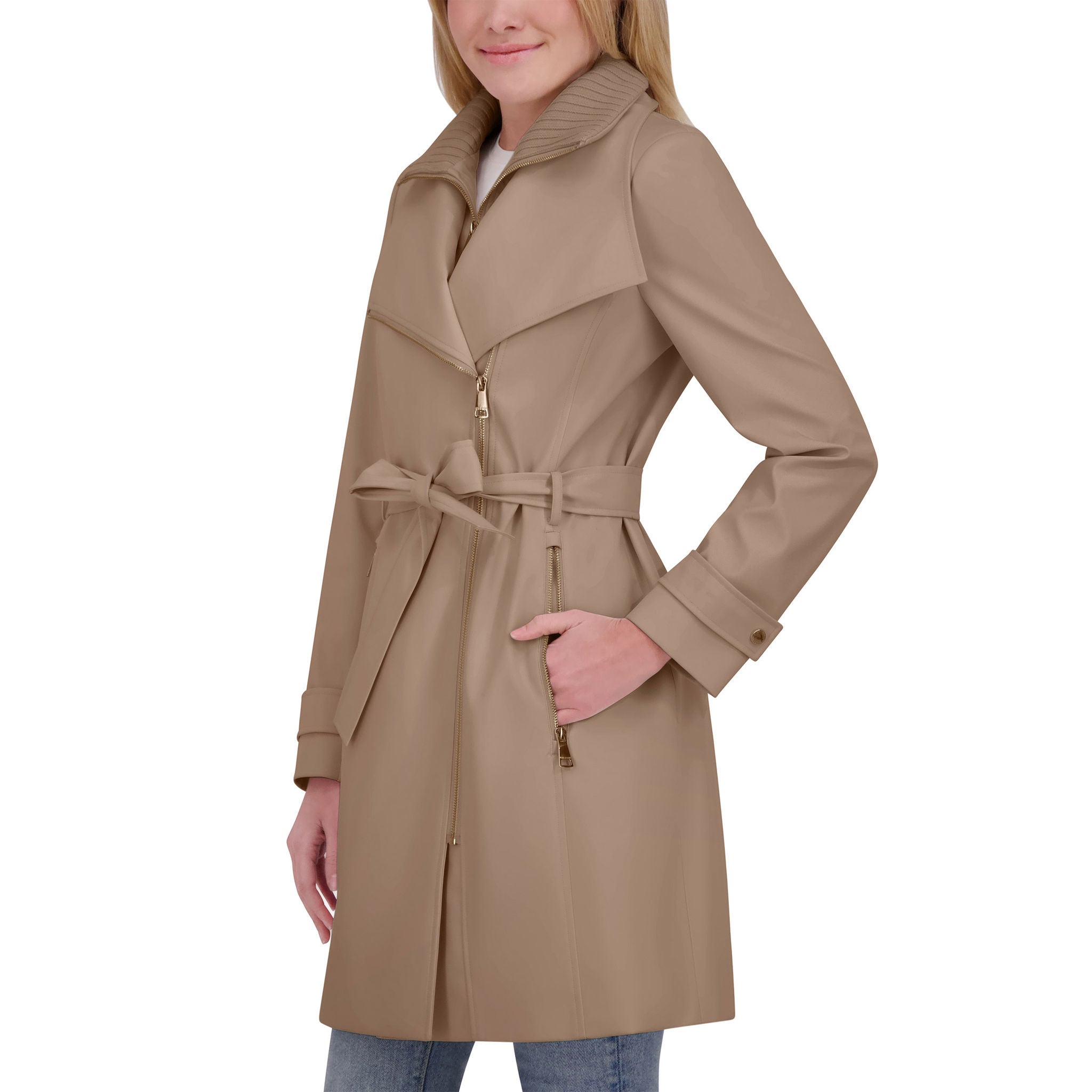 Halston Women's Belted Trench Coat (#1888906) - $9.97 (down from