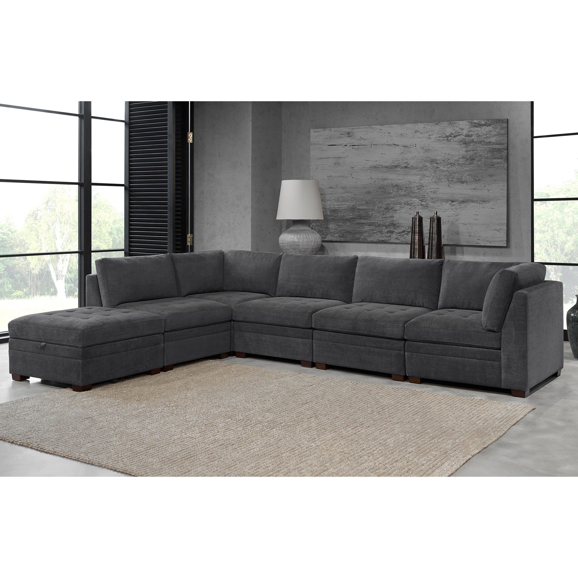 Costco Thomasville Tisdaleモジュラーソファ 6ピース Thomasville Tisdale Modular Sectional 6-piece Taupe with Storage