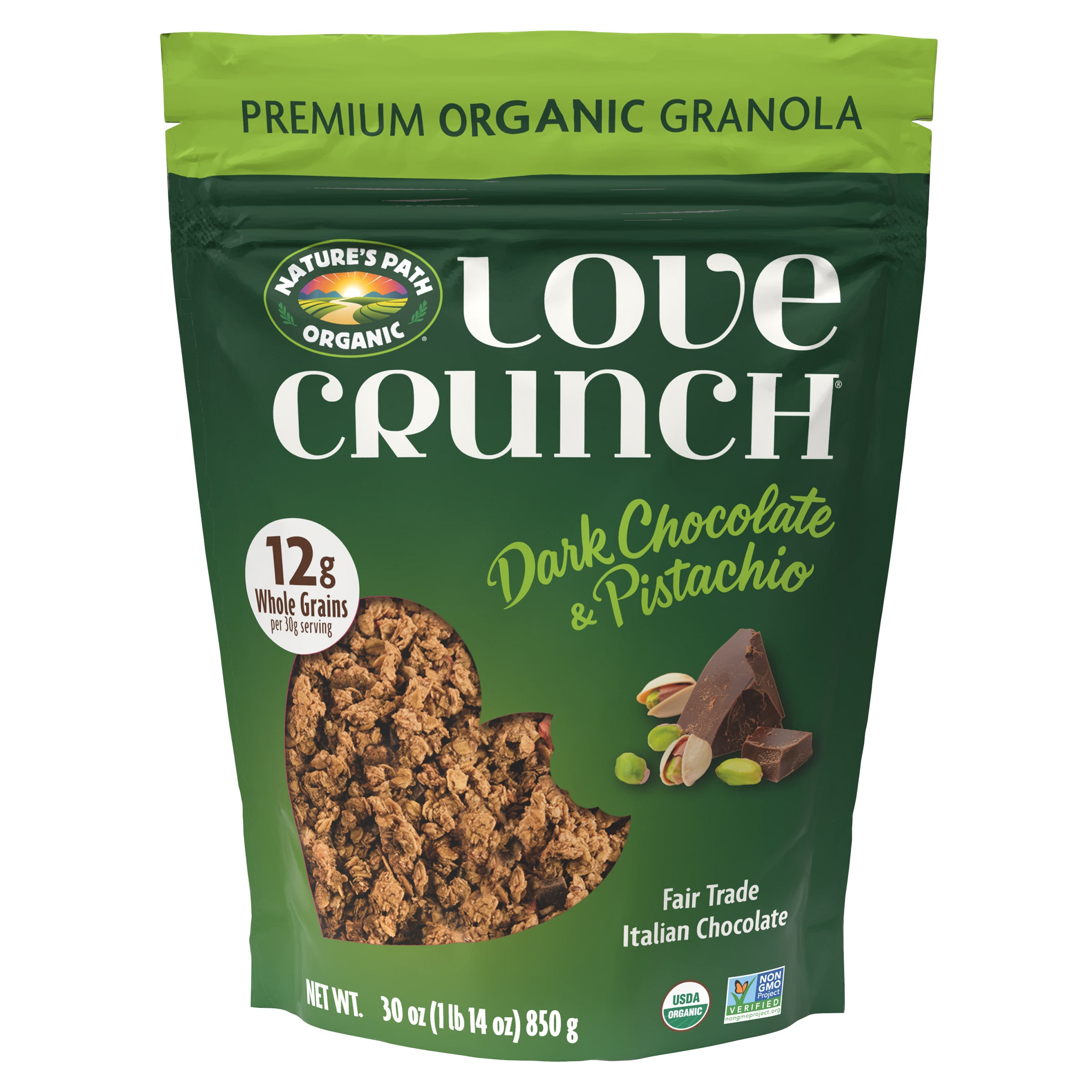 Love Crunch Dark Chocolate & Pistachio Organic Granola 30 oz