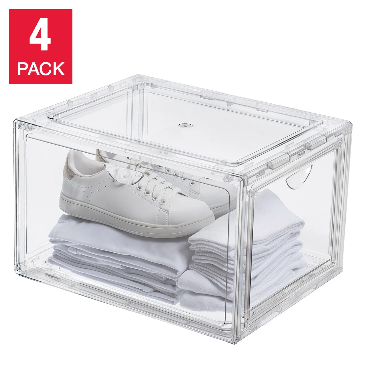 Stackable Shoe Boxes 4-Pack (#2322025) - $19.97 (down from $39.99)