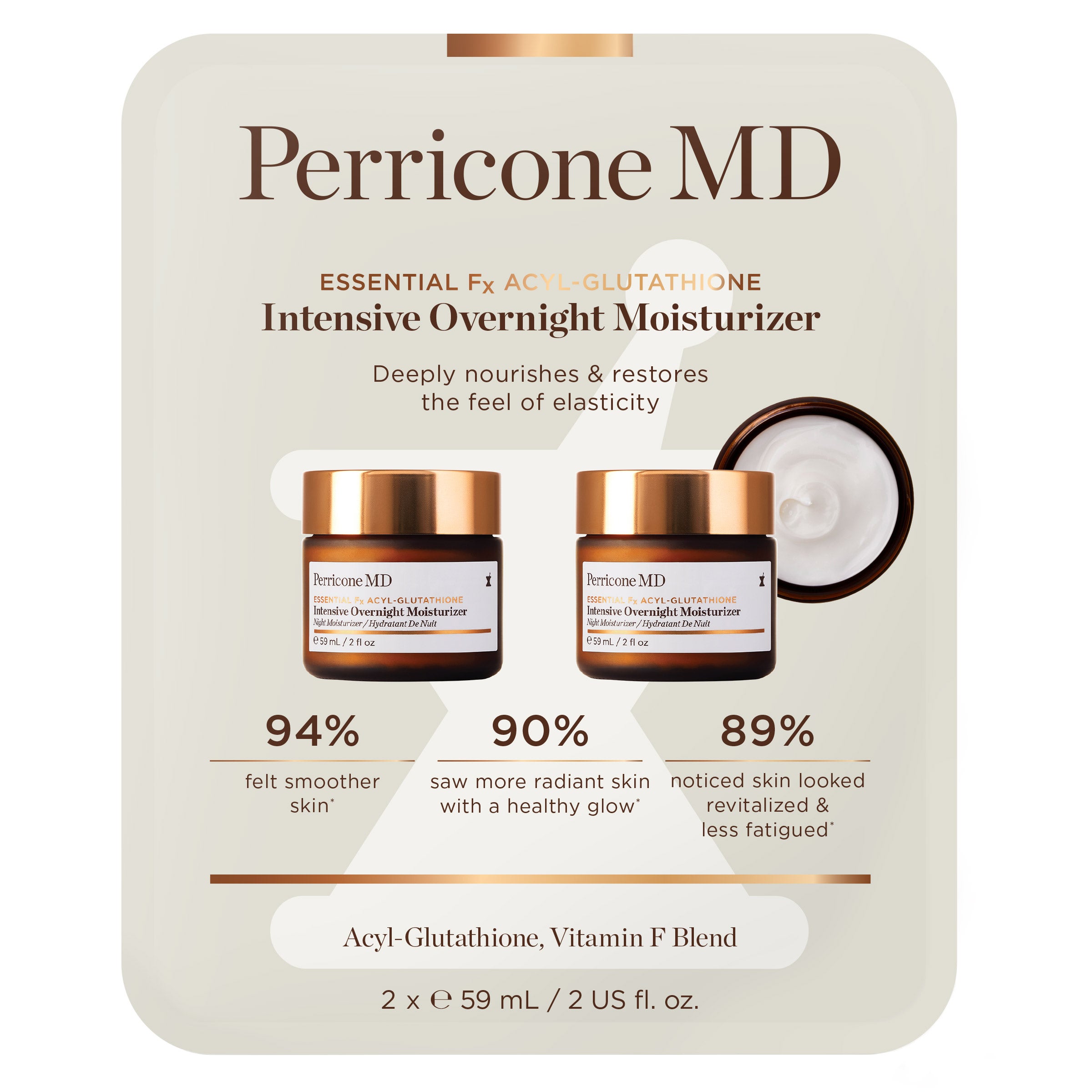 perriconemd essential fx acyl-glutathione intensive overnight Perricone MD Essential Fx Acyl-Glutathione Intensive Overnight Moisturizer  2 oz, 2-Pack (#1955399)
