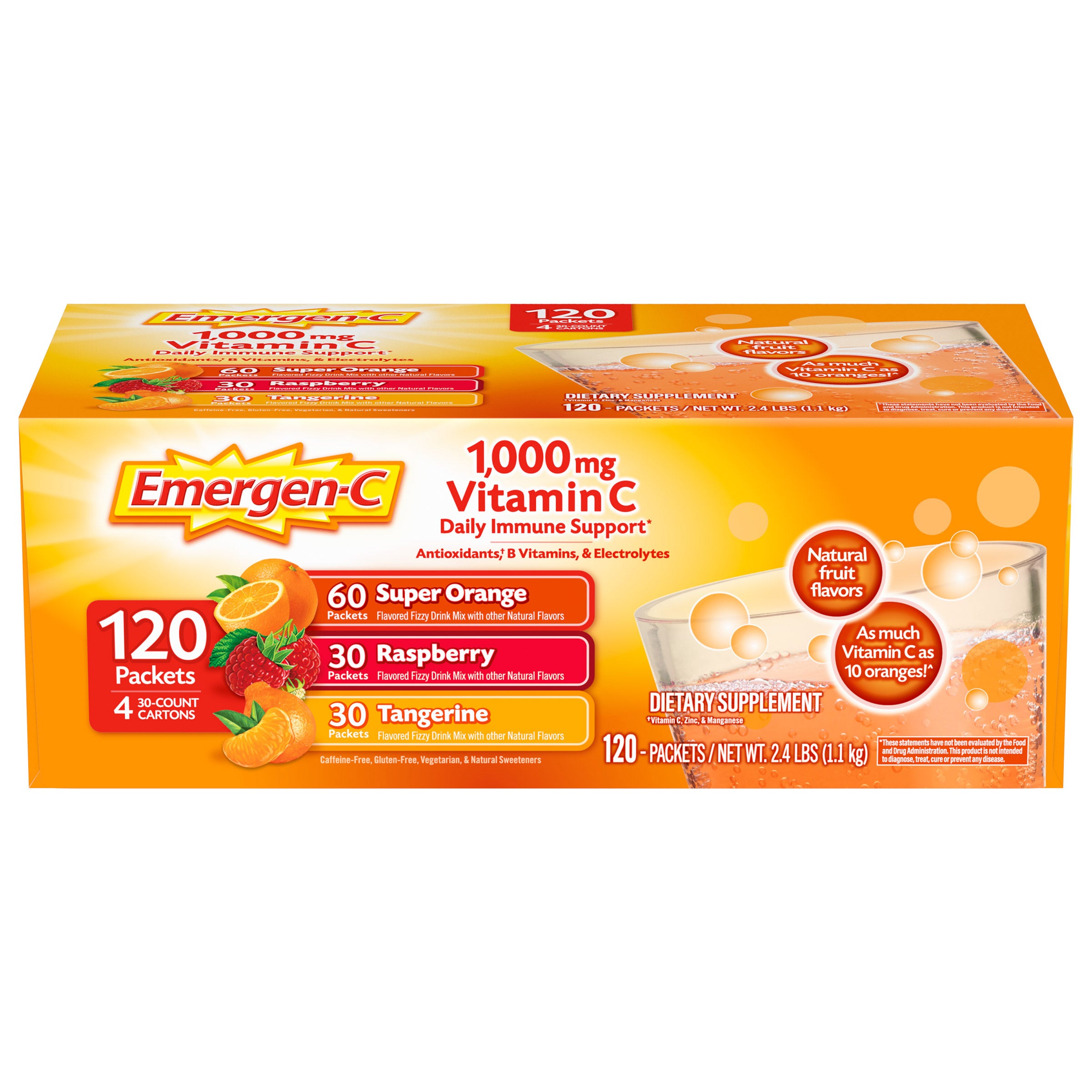 Emergen-C Vitamin C 1000mg 120ct Variety Pack (#1674070) - $29.99 (down ...