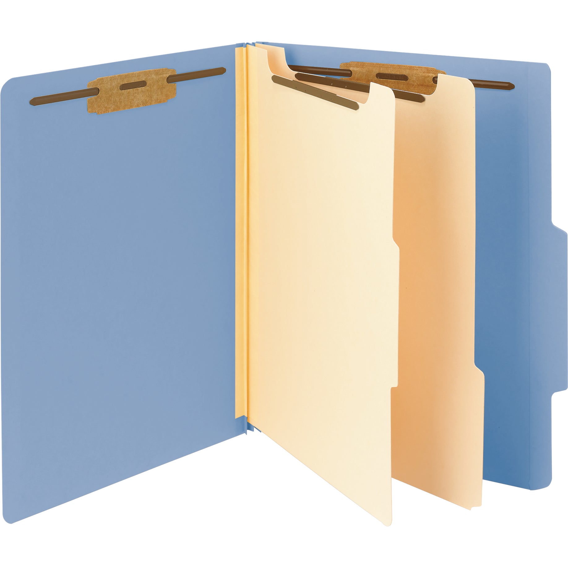 Smead Top Tab Classification Folder, Letter Size, 6-Section, Blue, 10 ...