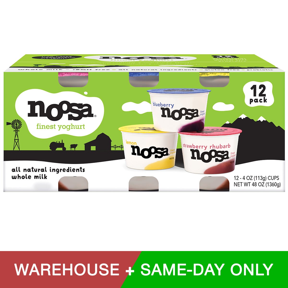 Noosa Finest Yoghurt Variety Pack, 12-Count, 4 oz Each (#1043301
