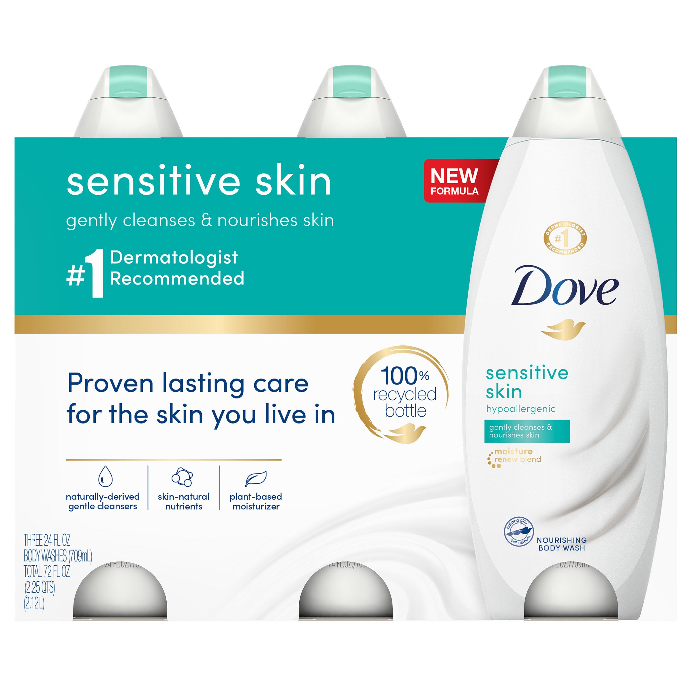 Dove Sensitive Skin Body Wash 3-Pack - $17.29 at Costco
