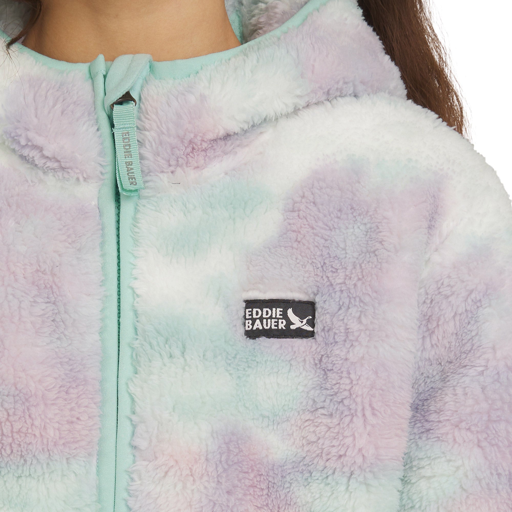 Eddie Bauer Youth High Pile Plush Hooded Full Zip Jacket – Cozy