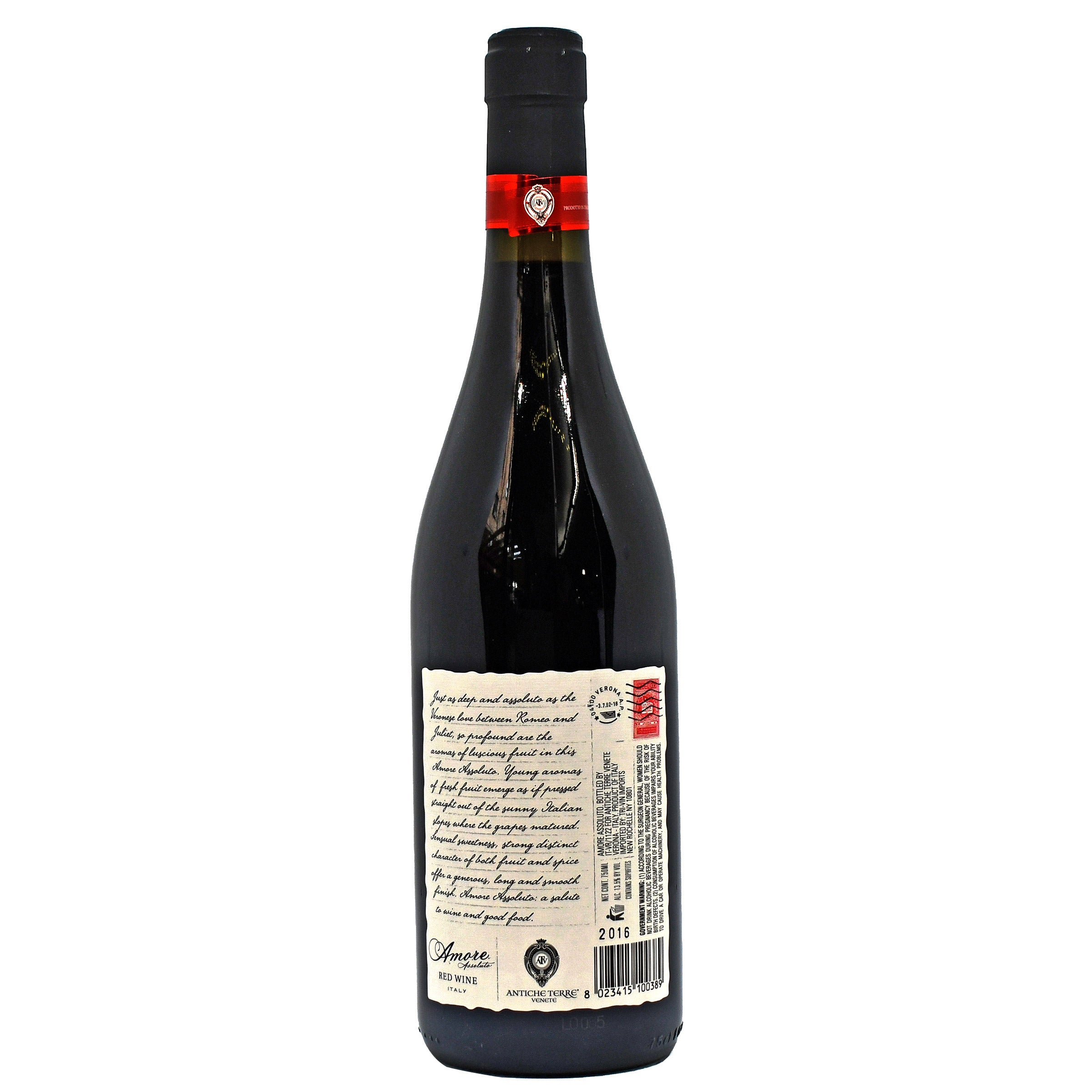 Antiche Terre Amore Red Blend Italy 750 ML (#1414347) - $7.99