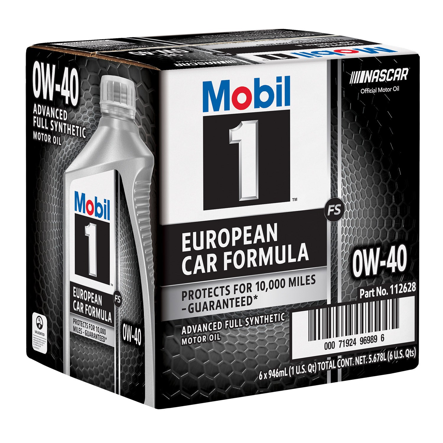 Mobil-1 0W40 1qt(946ml)ボトル×6本セット Mobil 1 0W-40 Full Synthetic Motor Oil, 1-Quart, 6-Pack (#643415