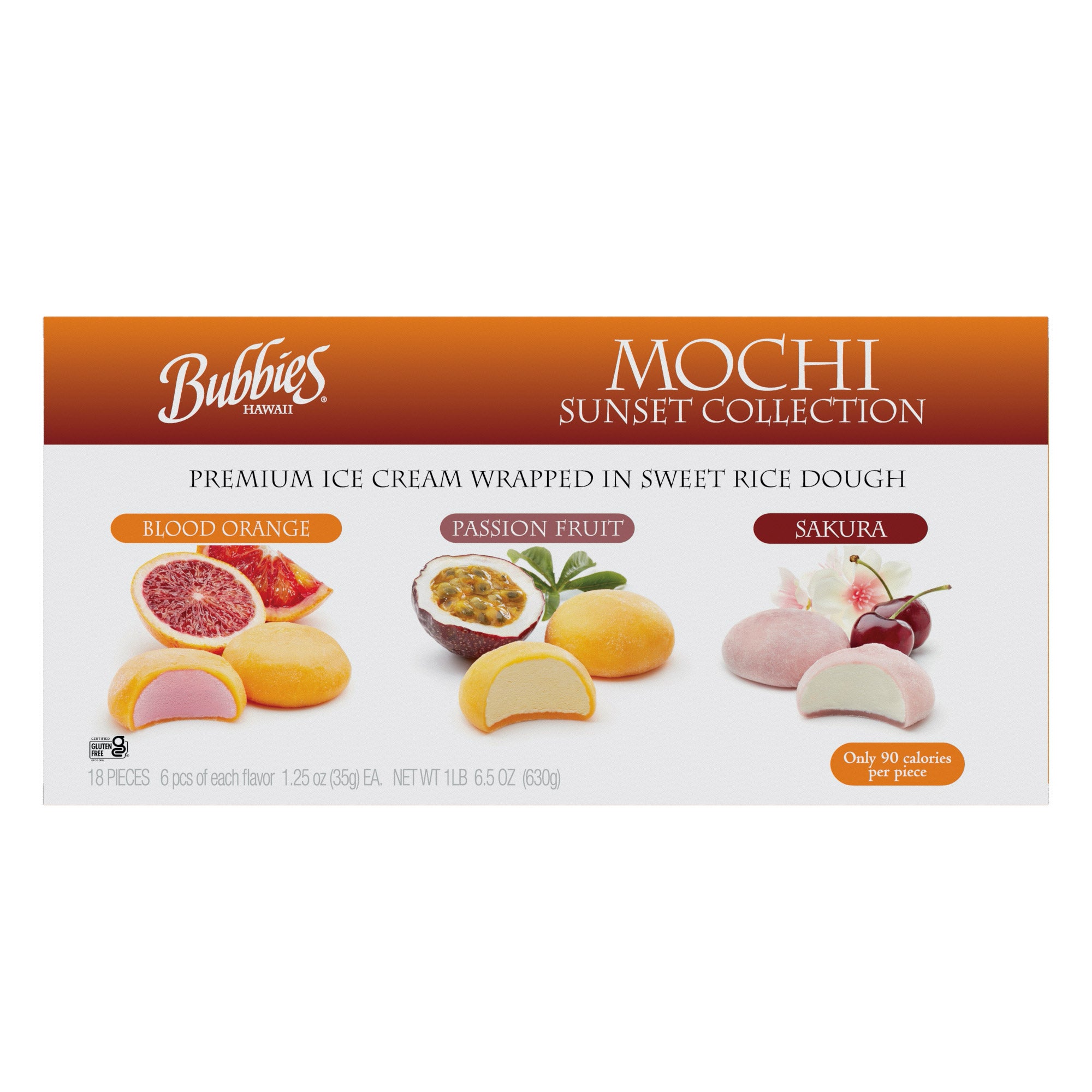 Bubbies Mochi Ice Cream Sunset Collection, 18 Count (#1555649) - $11.69