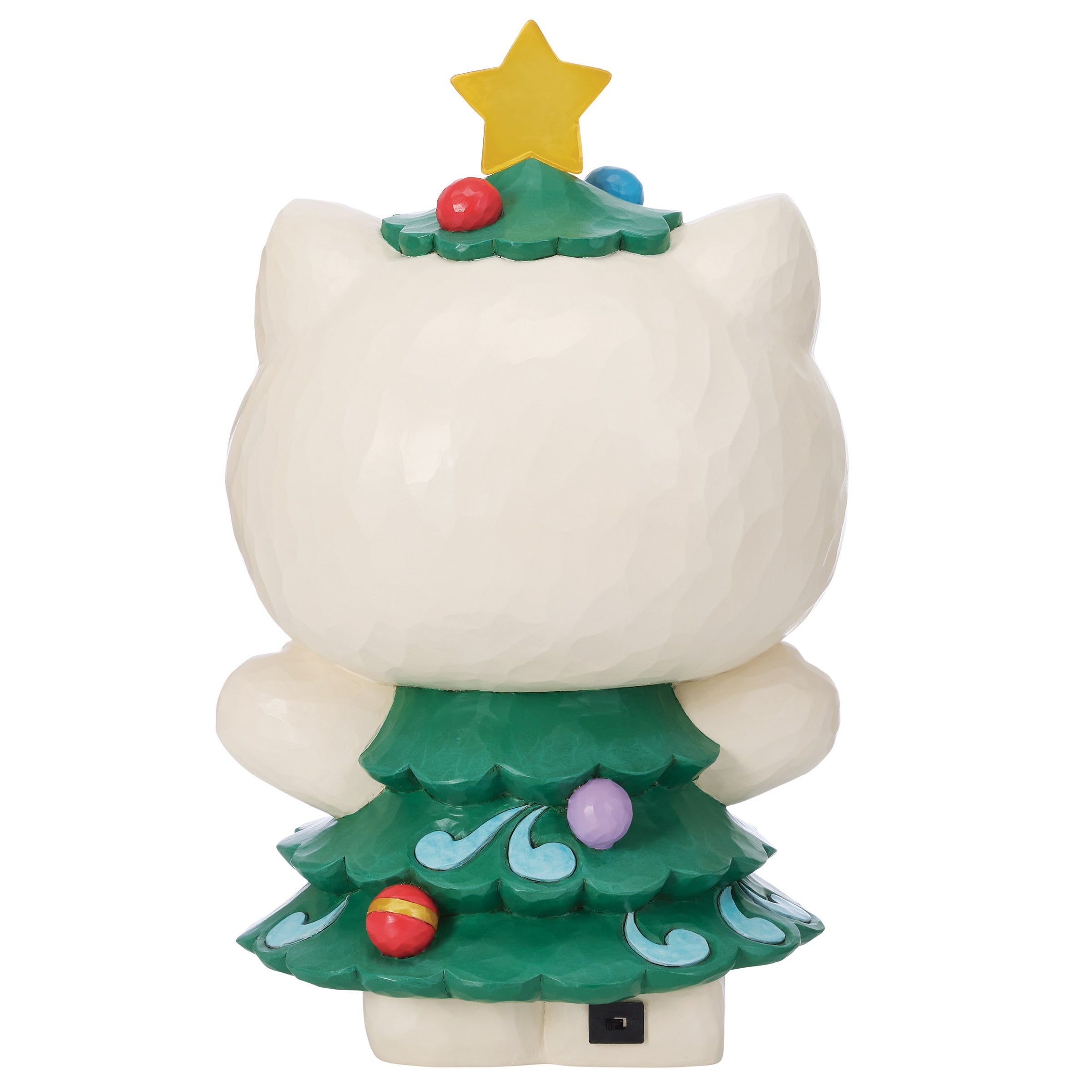 Jim Shore Hello Kitty Christmas Tree with LED Star, 14.75 in