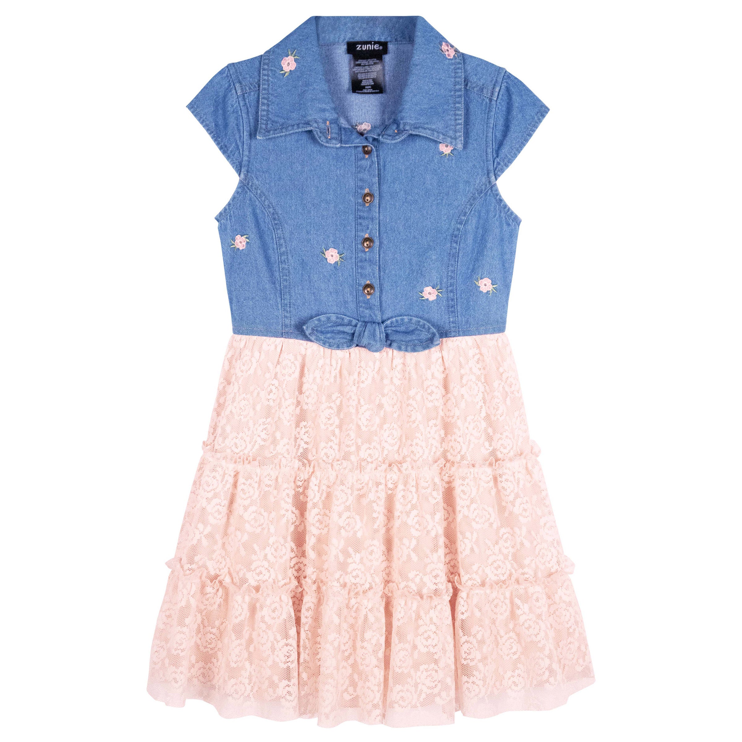 white christmas dresses Mia Belle Girls Denim Tulle Tutu Dress