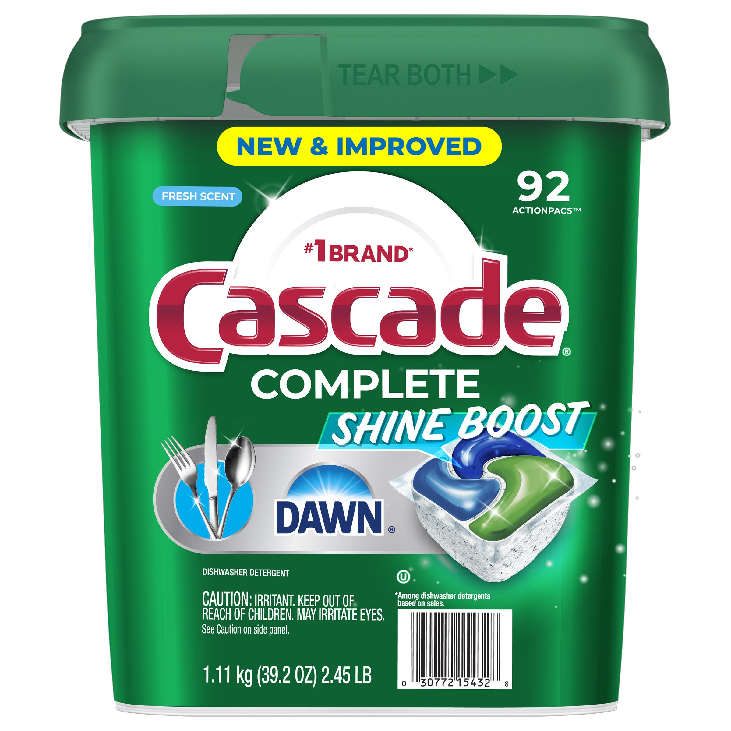 Cascade Complete ShineBoost ActionPacs, 92 Count (#2848101
