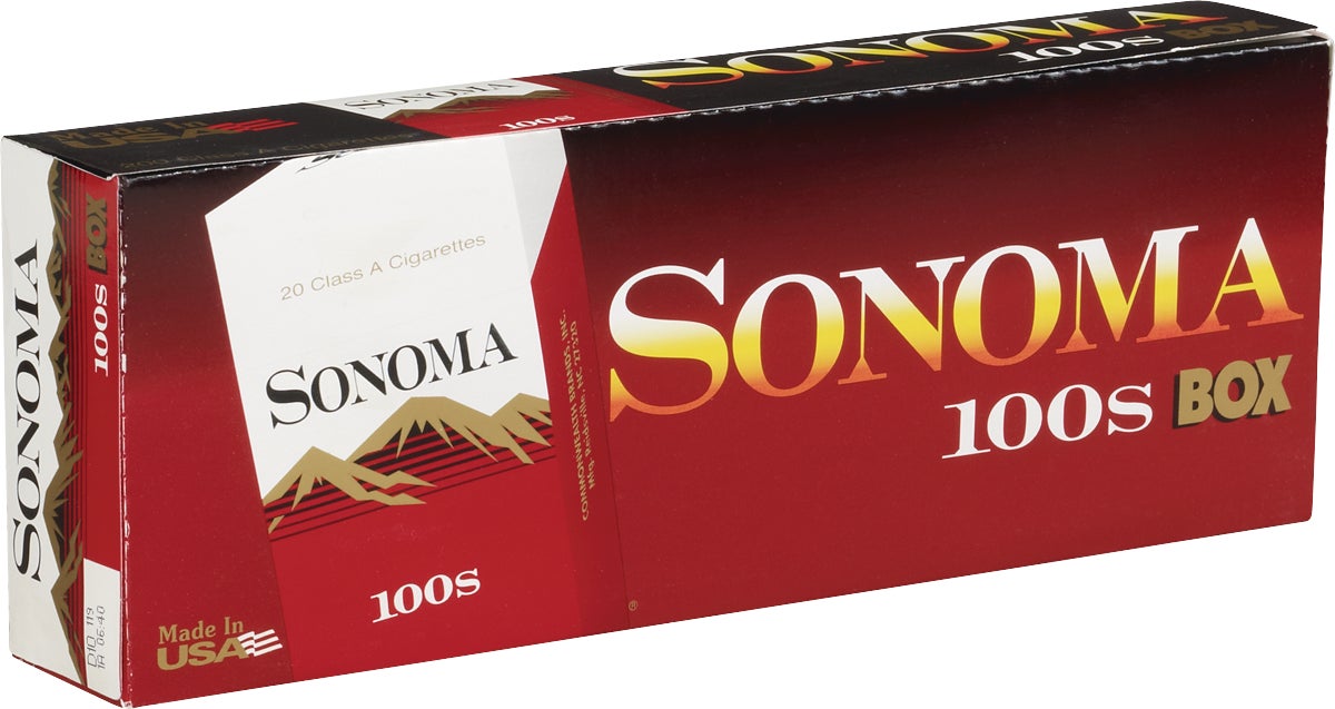 how much is a carton of cigarettes in reno nevada Sonoma Red 100's Box (#932303)