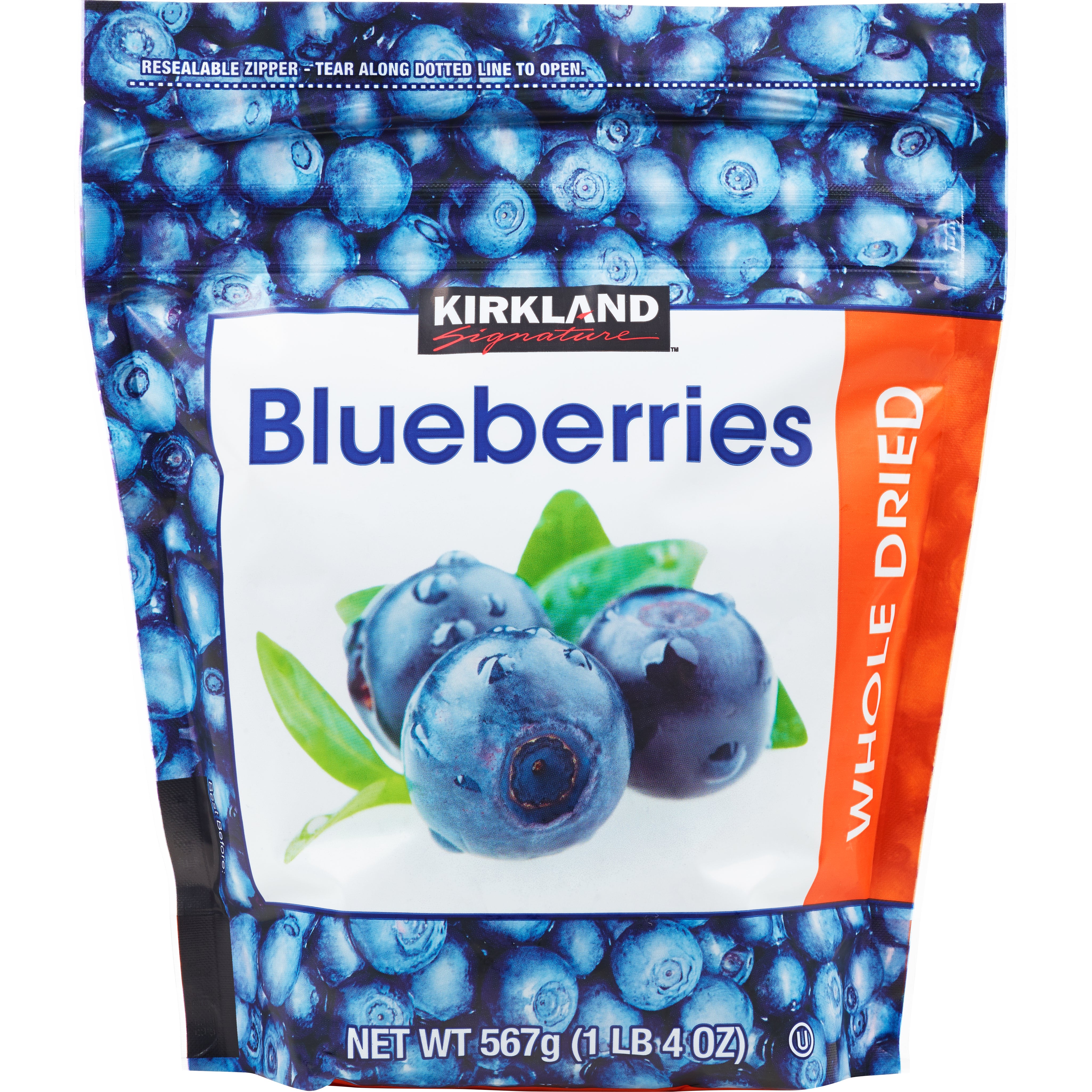 Kirkland Signature Whole Dried Blueberries 20 oz