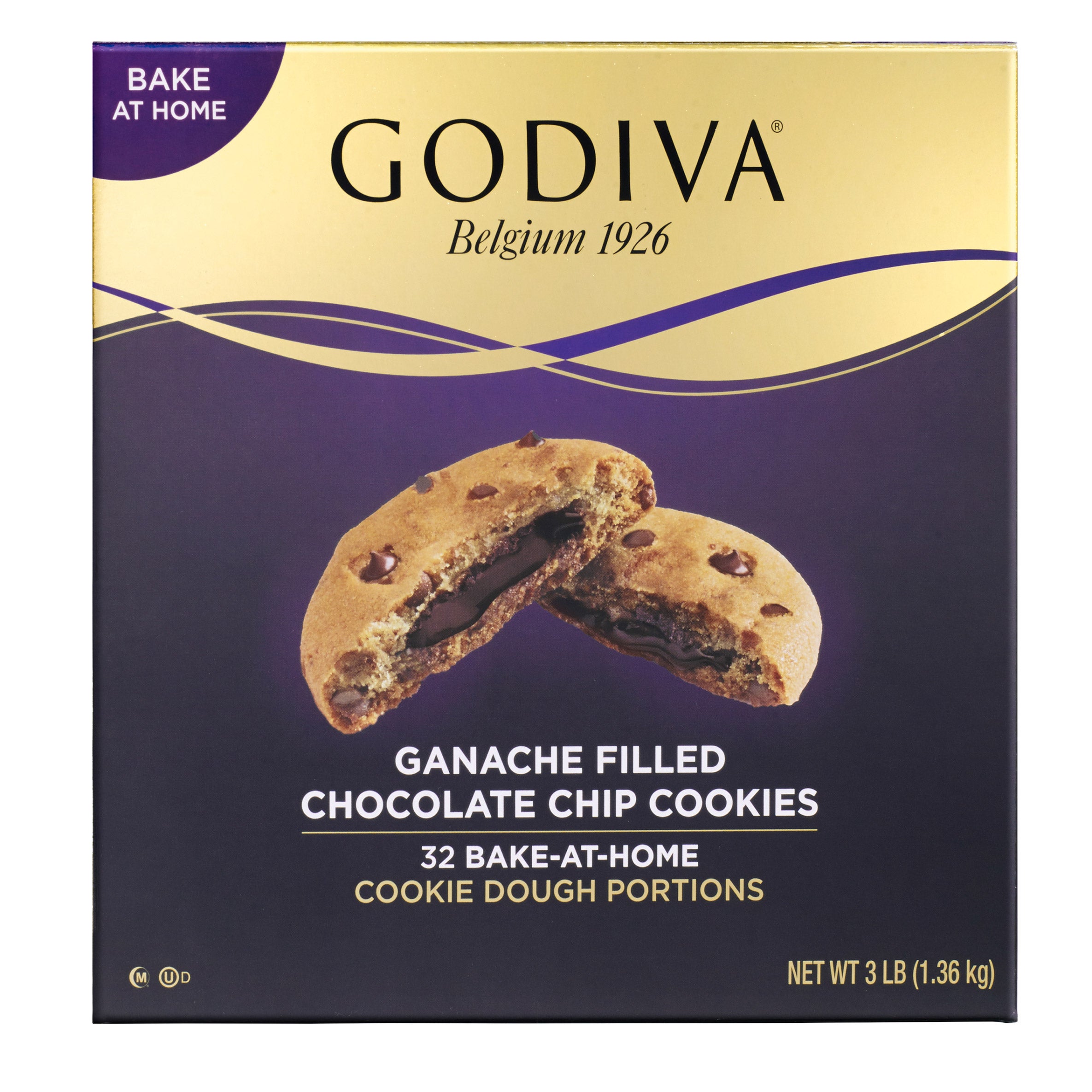 Godiva Chocolate Ganache Filled Chocolate Chip Cookies 32 Count