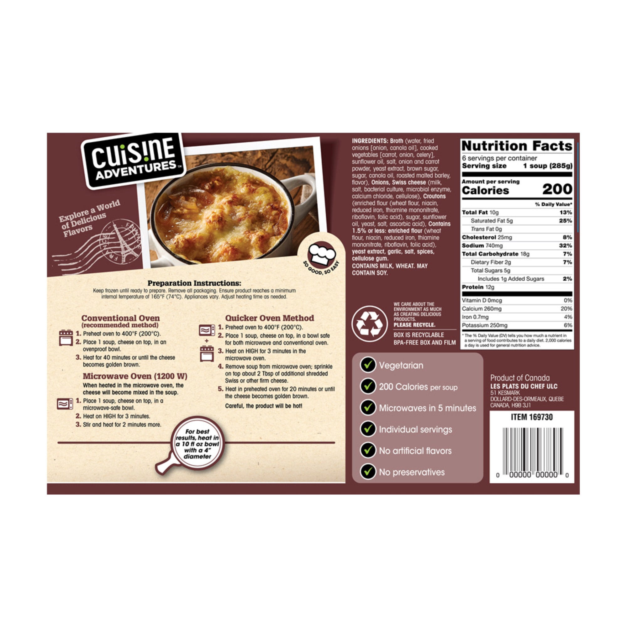 Cuisine Adventures French Onion Soup 6/10 oz - $6.97 at Costco