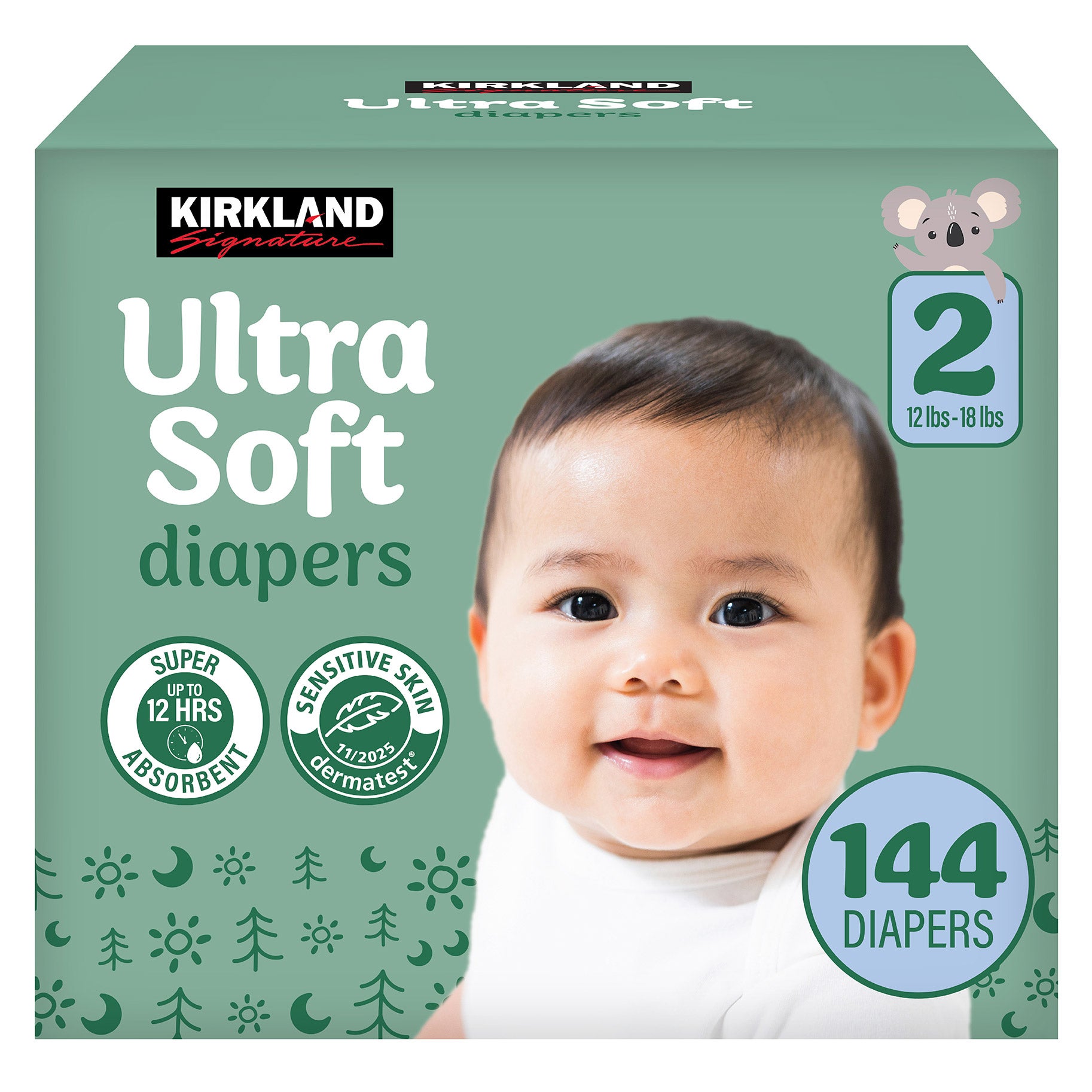 Costco Kirkland Signature Ultra Soft Diapers Size 2, 144 Count ...