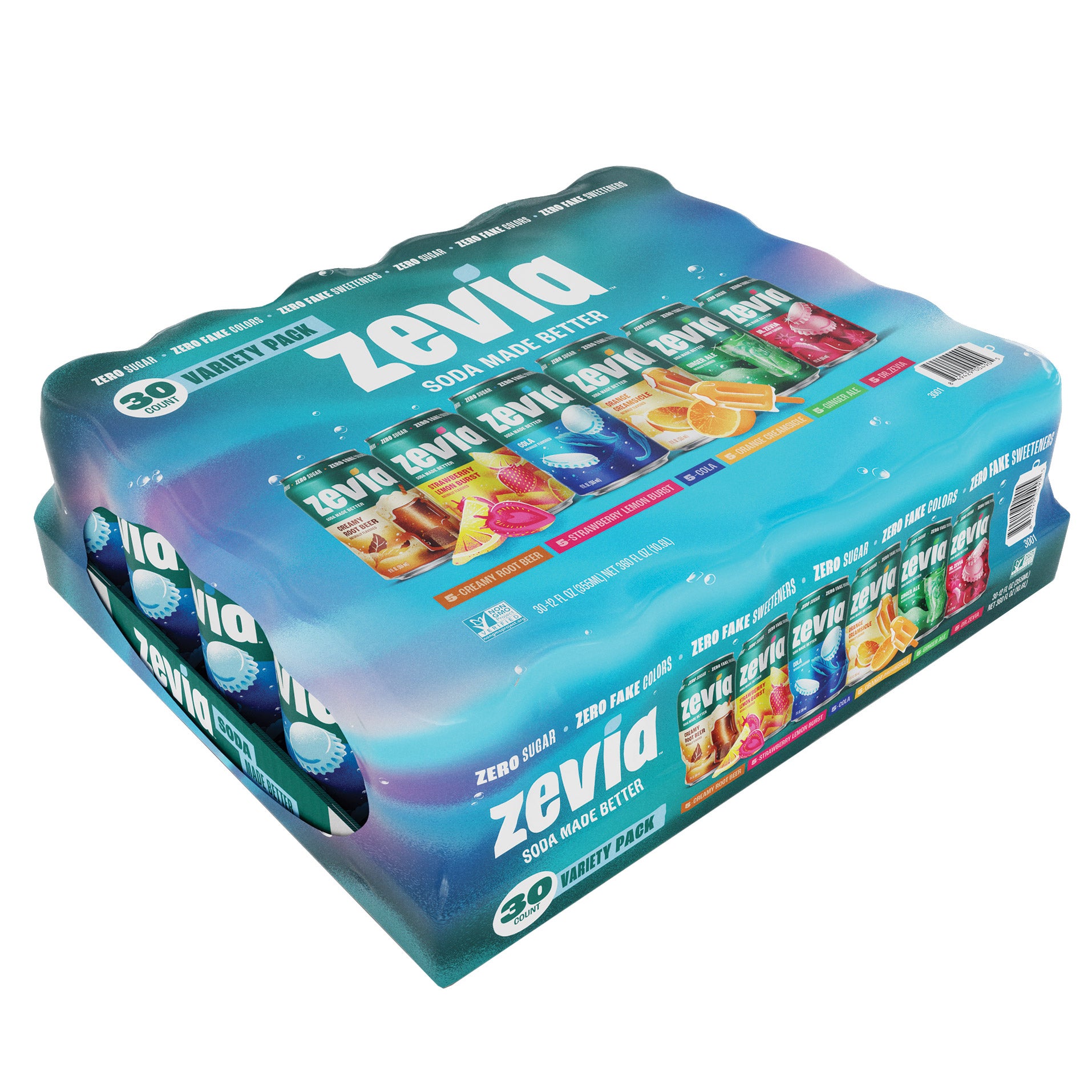 Zevia 6-Flavor Variety 30 Pack, 12 Ounces Each (#2016133) - $11.47