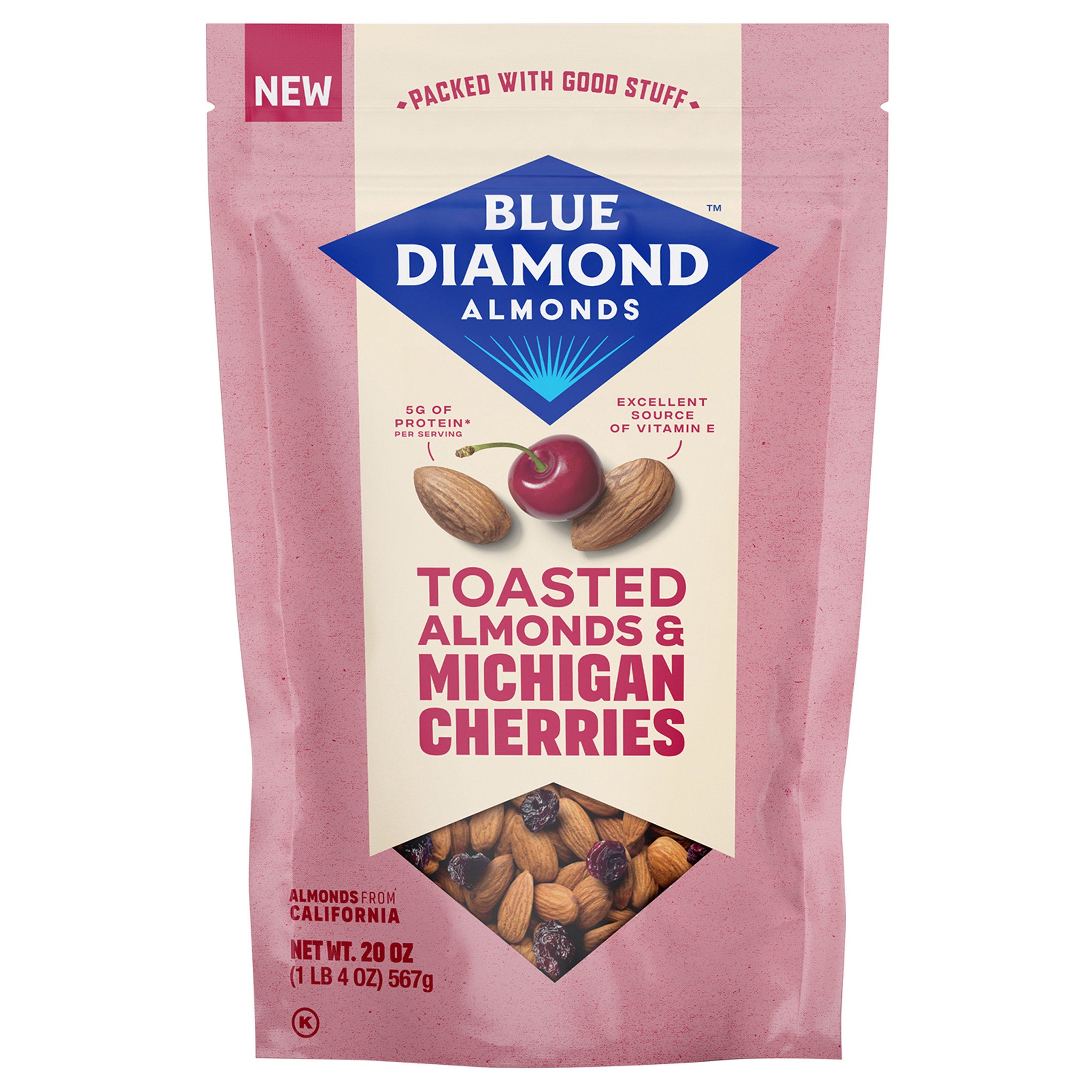 Blue Diamond Toasted Almonds & Cherries, 20 Ounce Bag (#1969711) - $4. ...