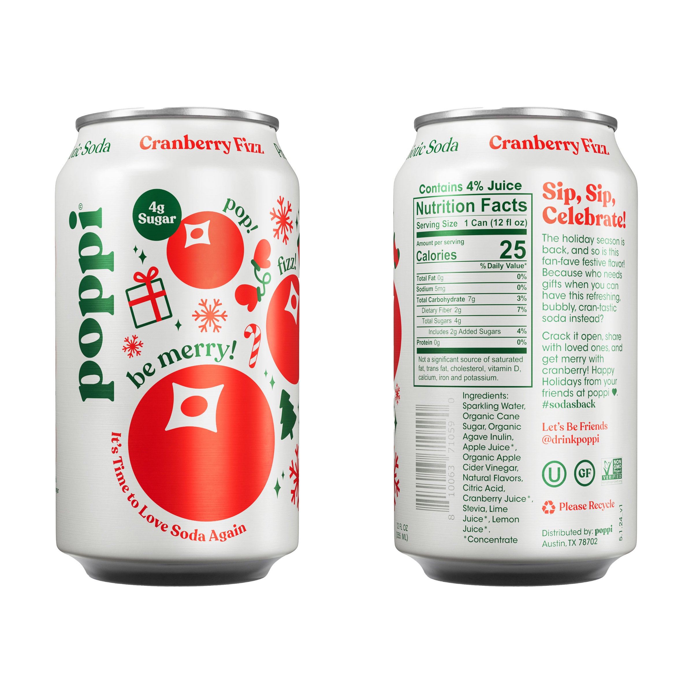 Poppi Soda Cranberry Fizz 15/12 oz (#1863139) - $4.97 (down from