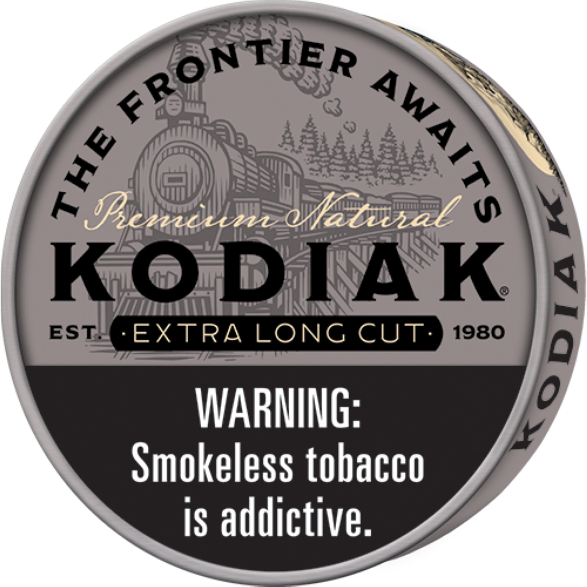 extra long cut tobacco Kodiak Premium Natural Extra Long Cut Moist Snuff - 5 Cans / 1.2 oz  (#1586463)