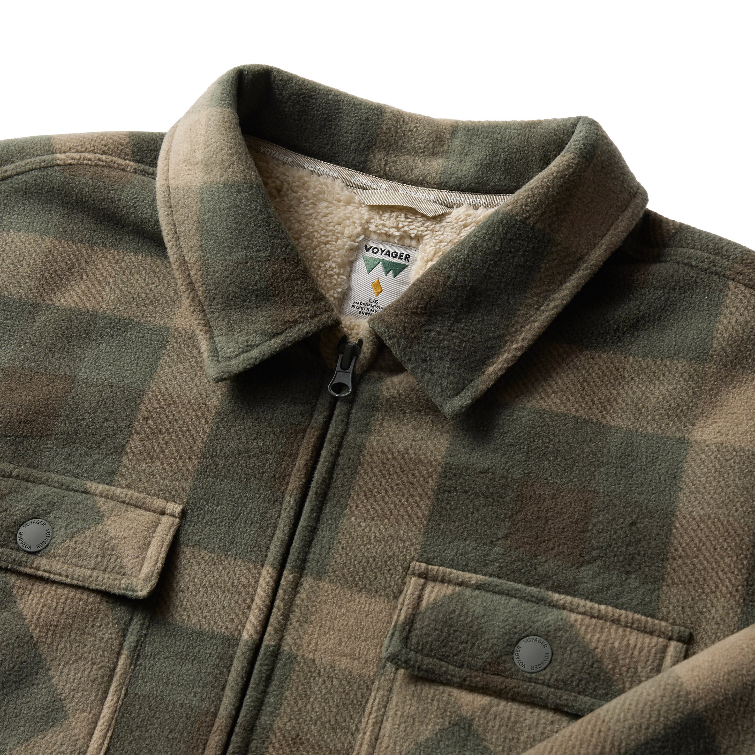 Voyager Men's Full Zip Fleece Shirt Jacket (#1896314) - $6.97