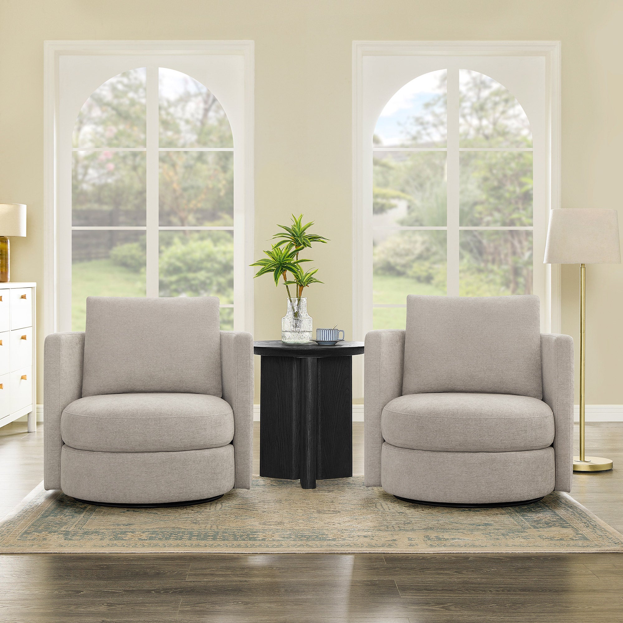 Thomasville Davos Fabric 2-Pack Gray Chairs (#1862188) - $289.99