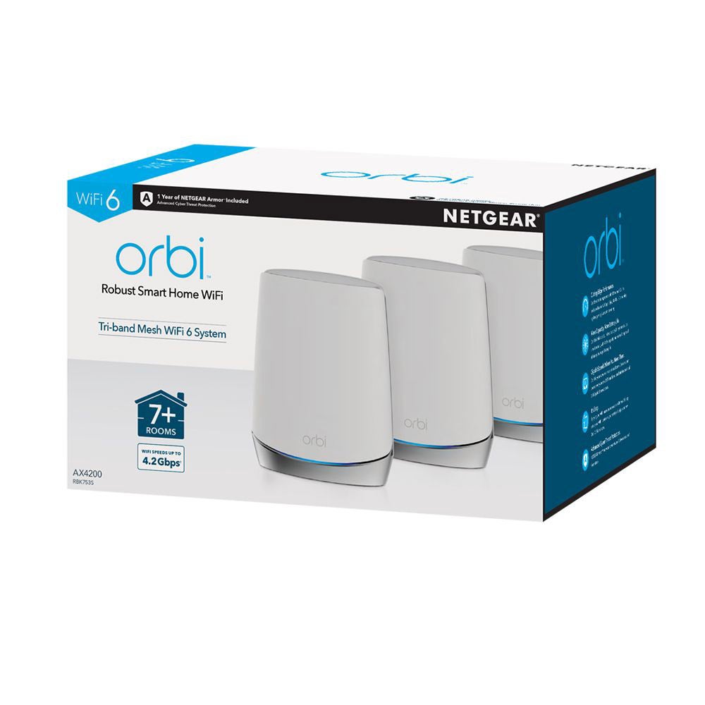 Netgear Orbi Whole Home Mesh WiFi 6 System 3-Pack (#1403595