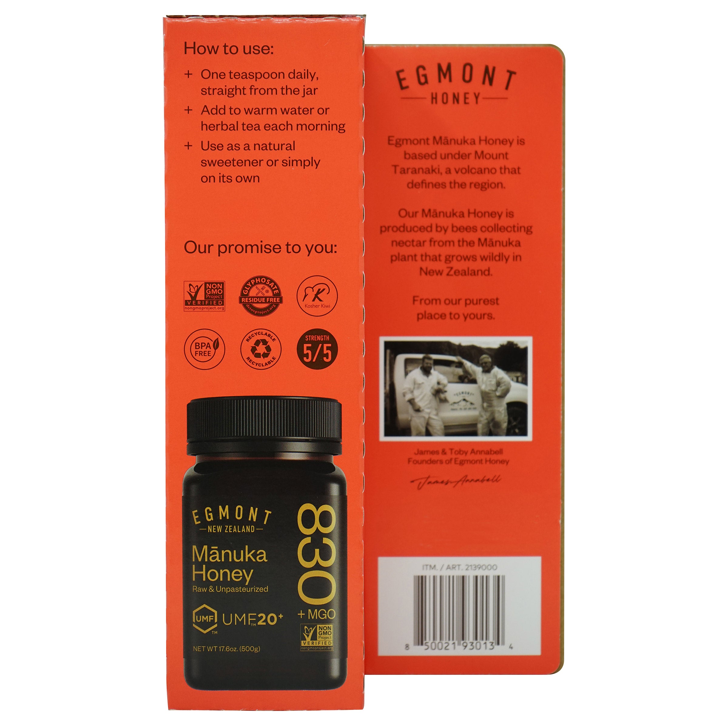 Egmont Mānuka Honey UMF 20+ MGO 830+ 17.6 oz (500g) (#2139000