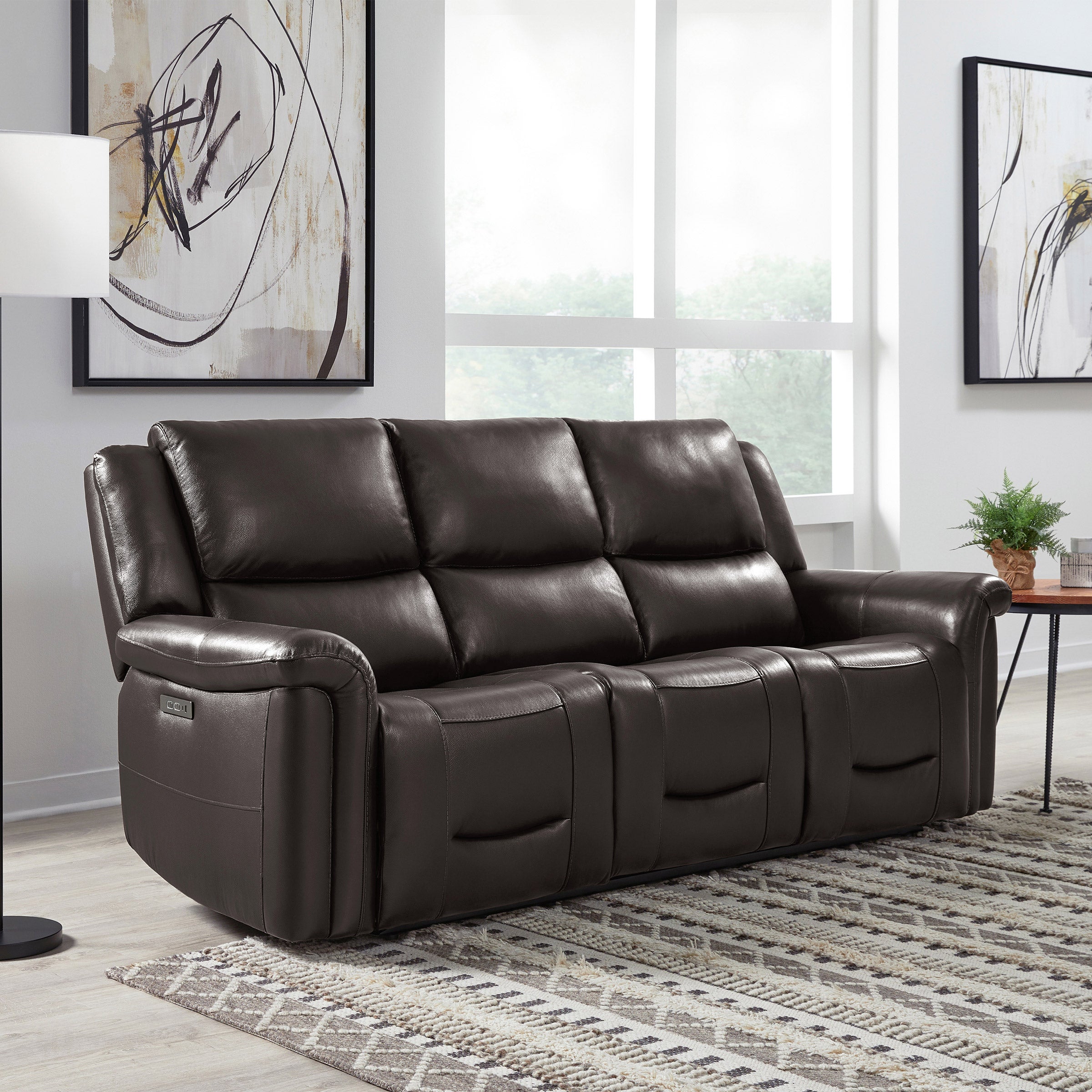 Gilman Creek Alba Leather Power Sofa (#1861792) - $1149.99