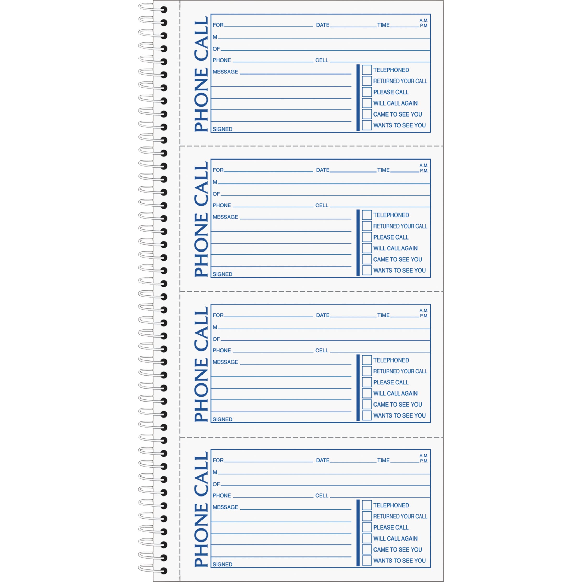 TOPS Spiral Message Book TOP4003KT, 1,200 Messages, 3-Count (#1091080 ...