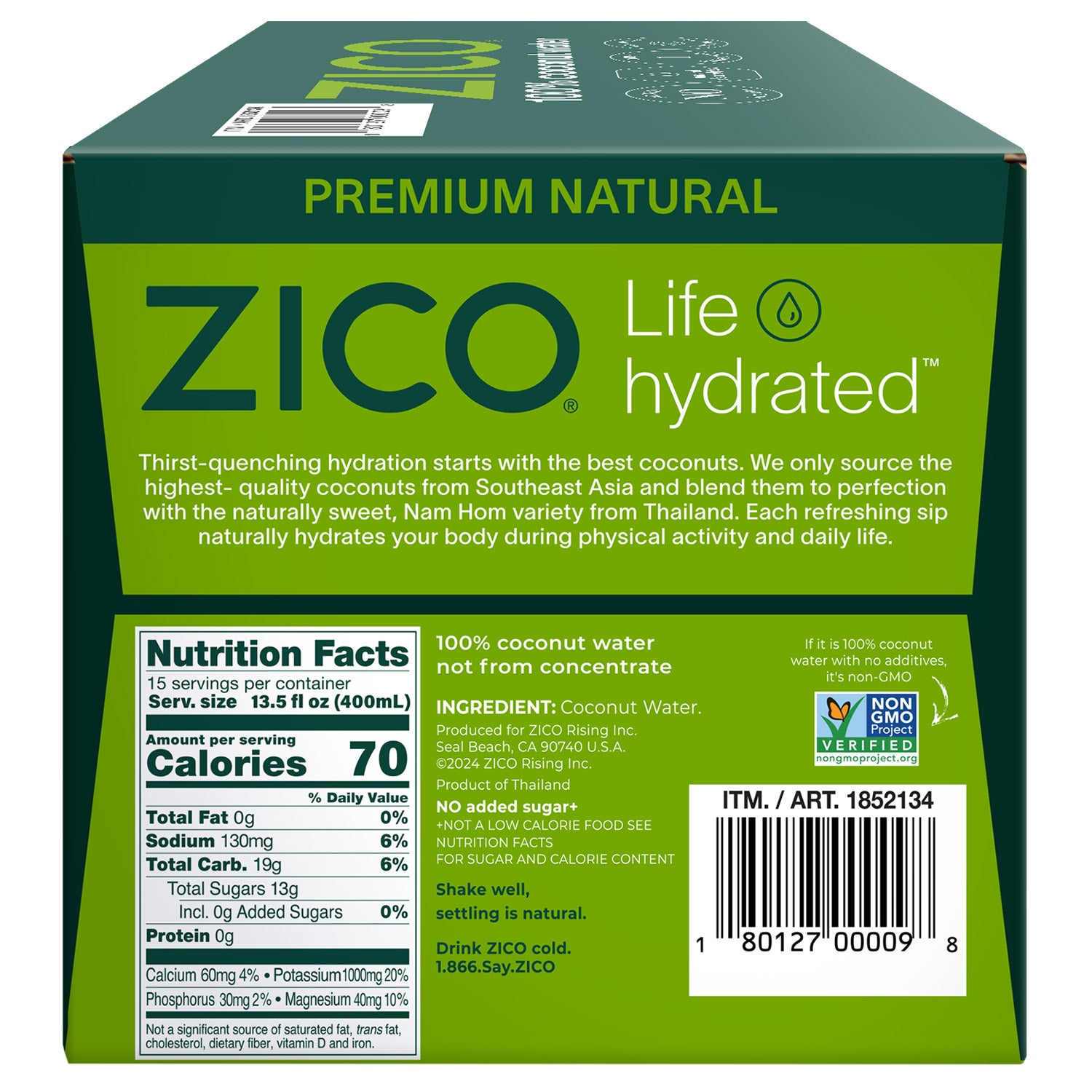 ZICO 100% Coconut Water 15/13.5 FL OZ (6.3 QT) (#1852134) - $9.97