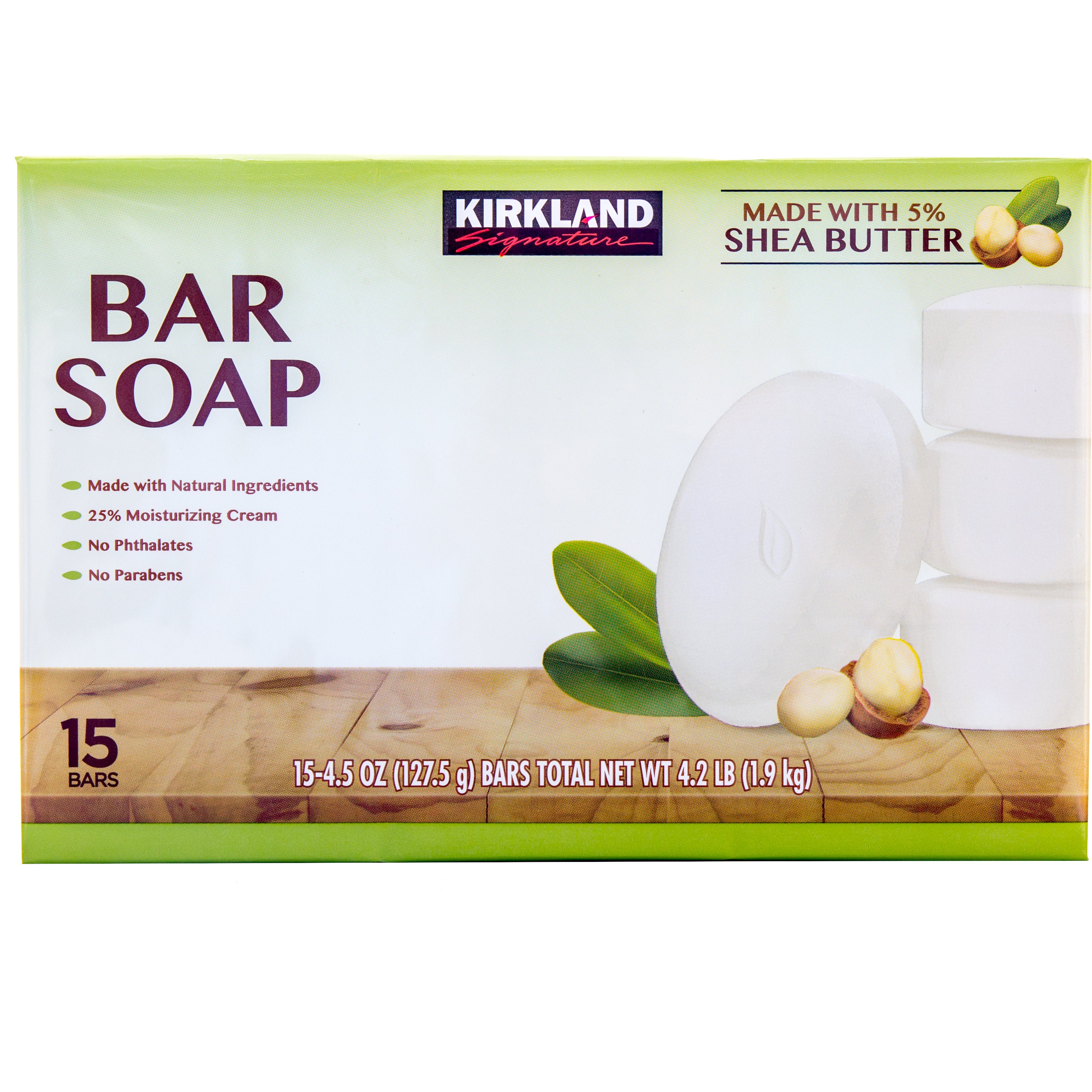 Kirkland Signature Bar Soap with Shea Butter, 15 Bars, 4.5 oz Each ...