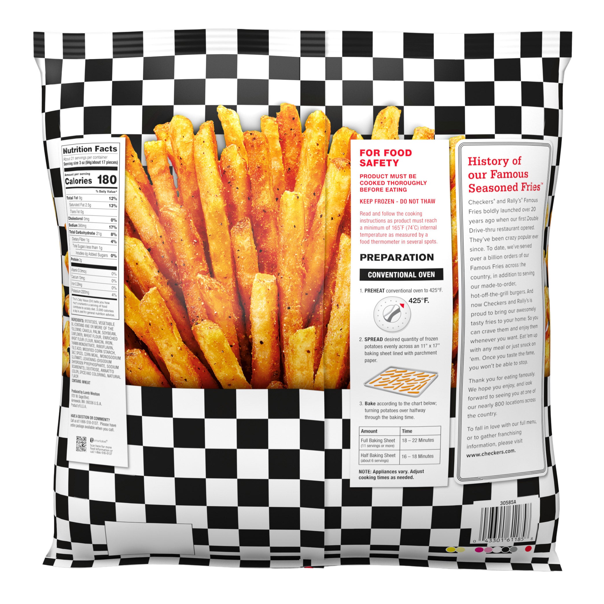 Checkers Famous Seasoned Fries 4 lbs - $7.99 at Costco