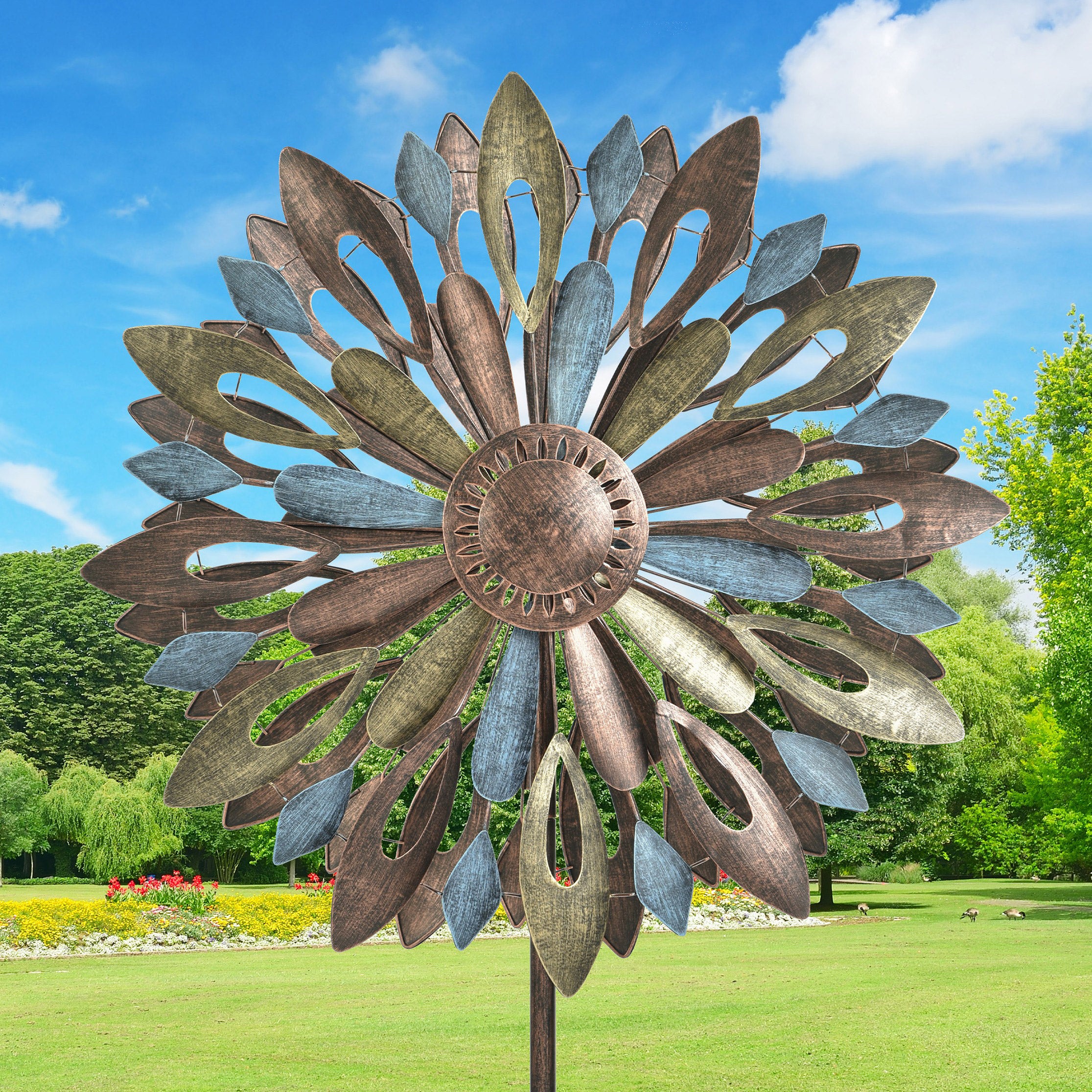 Stylecraft Two-Tone Metal Large Wind Spinner (#1807171) - $68.99