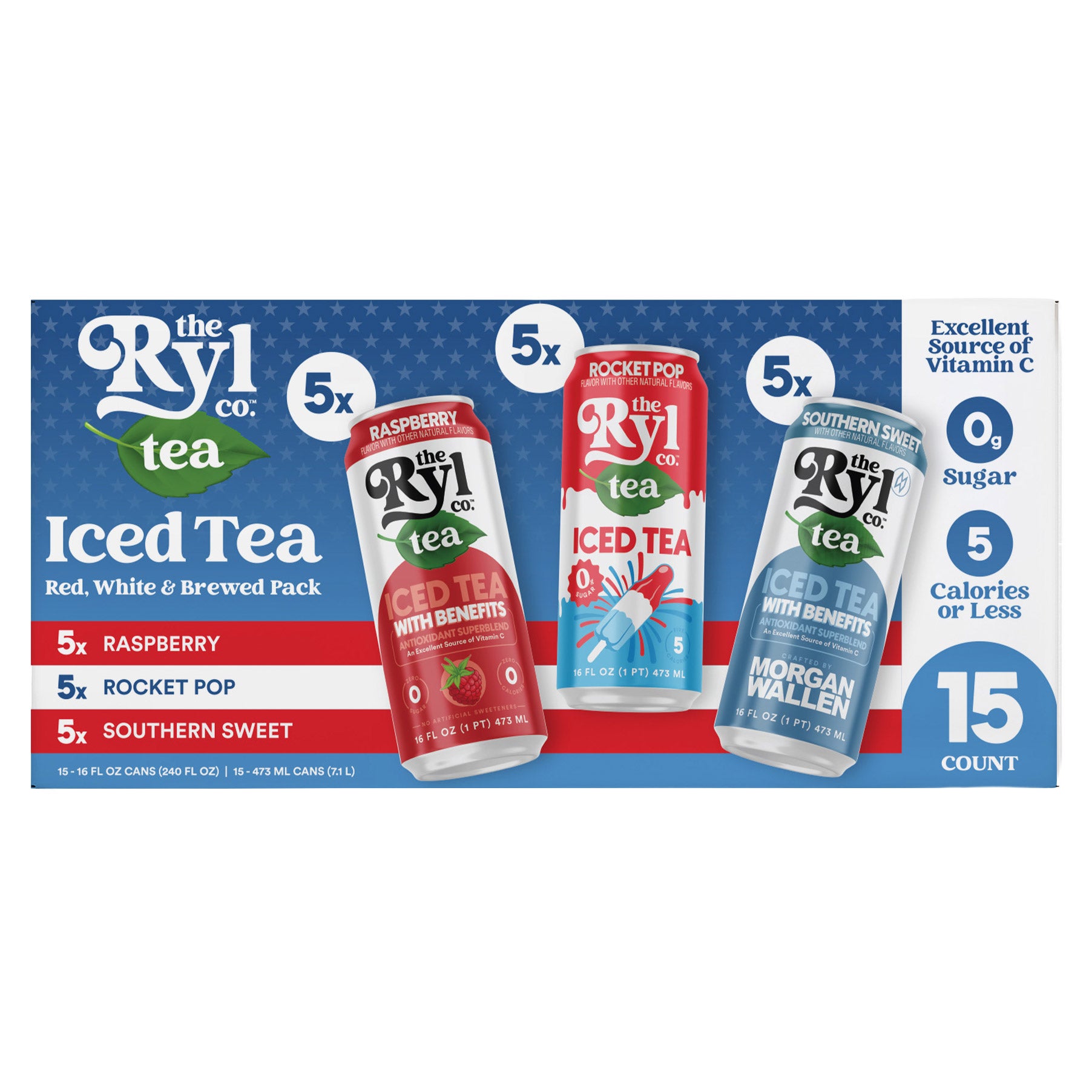 The Ryl Co. Tea American 250 Variety Pack, 15 ct / 16 oz (#2056813 ...