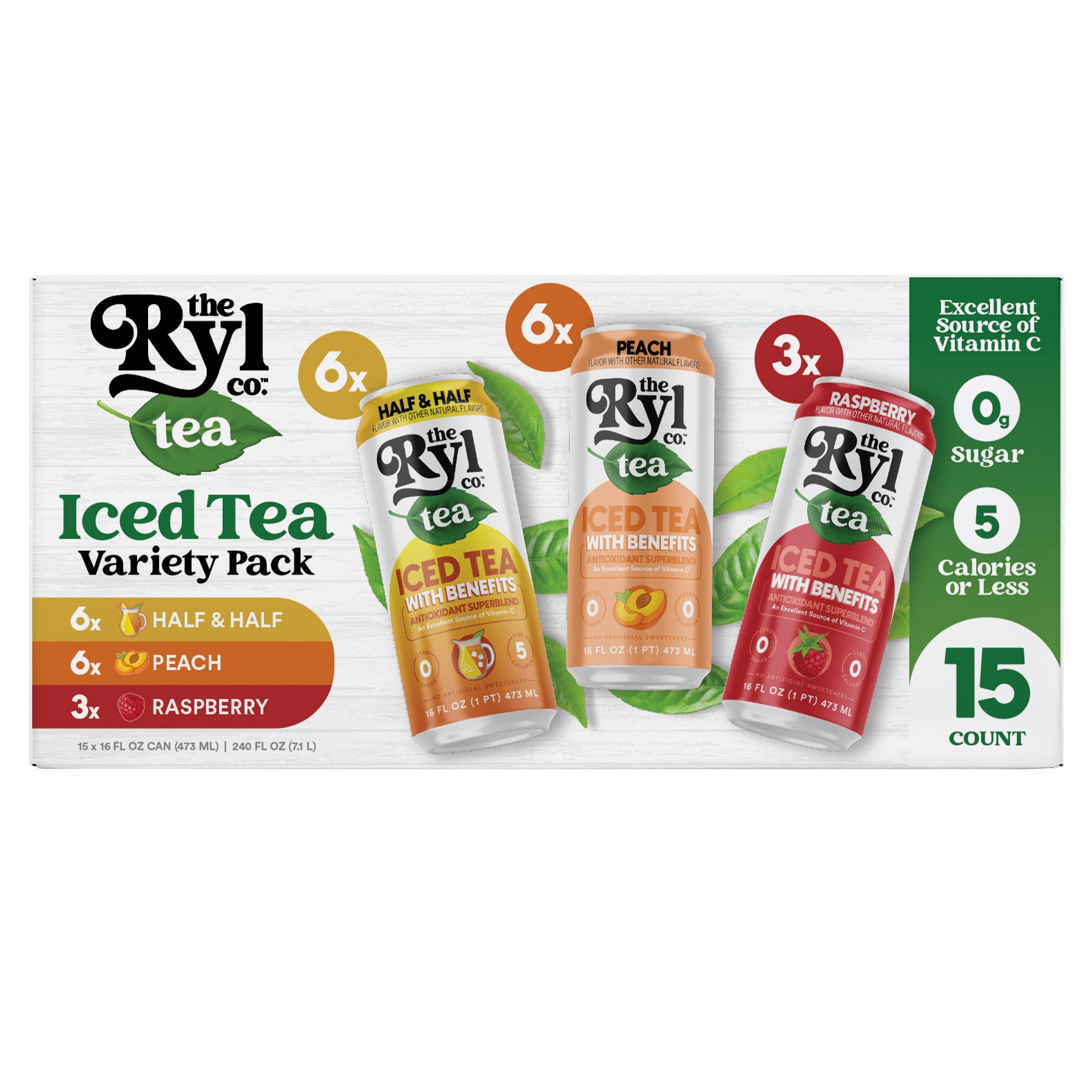 The Ryl Co. Iced Tea Variety Pack, 15 Count, 16 oz (#1916508) - $9.97 ...