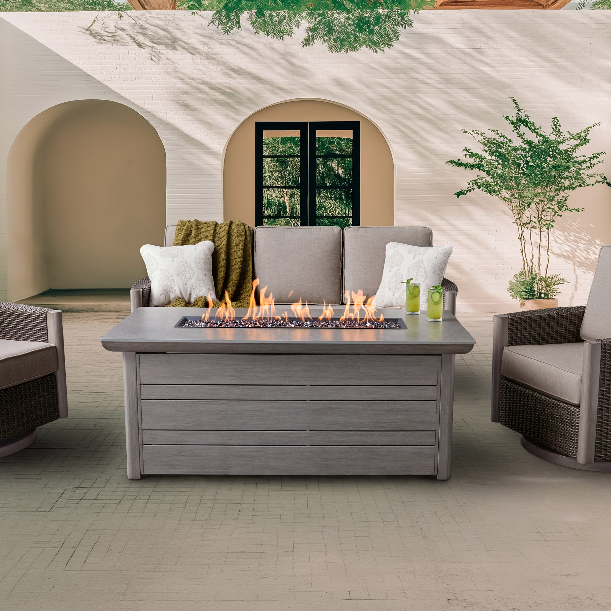 Agio Parkfield 4-Piece Outdoor Fire Chat Set (#1934288) - $2699.99