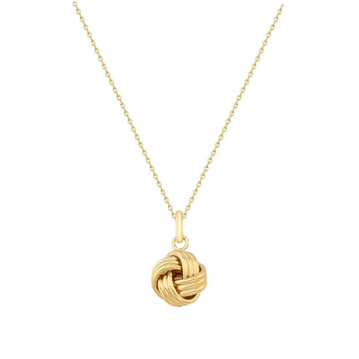 ゴールドの「Love」ペンダント 14kt Yellow Gold Love Knot Pendant 18