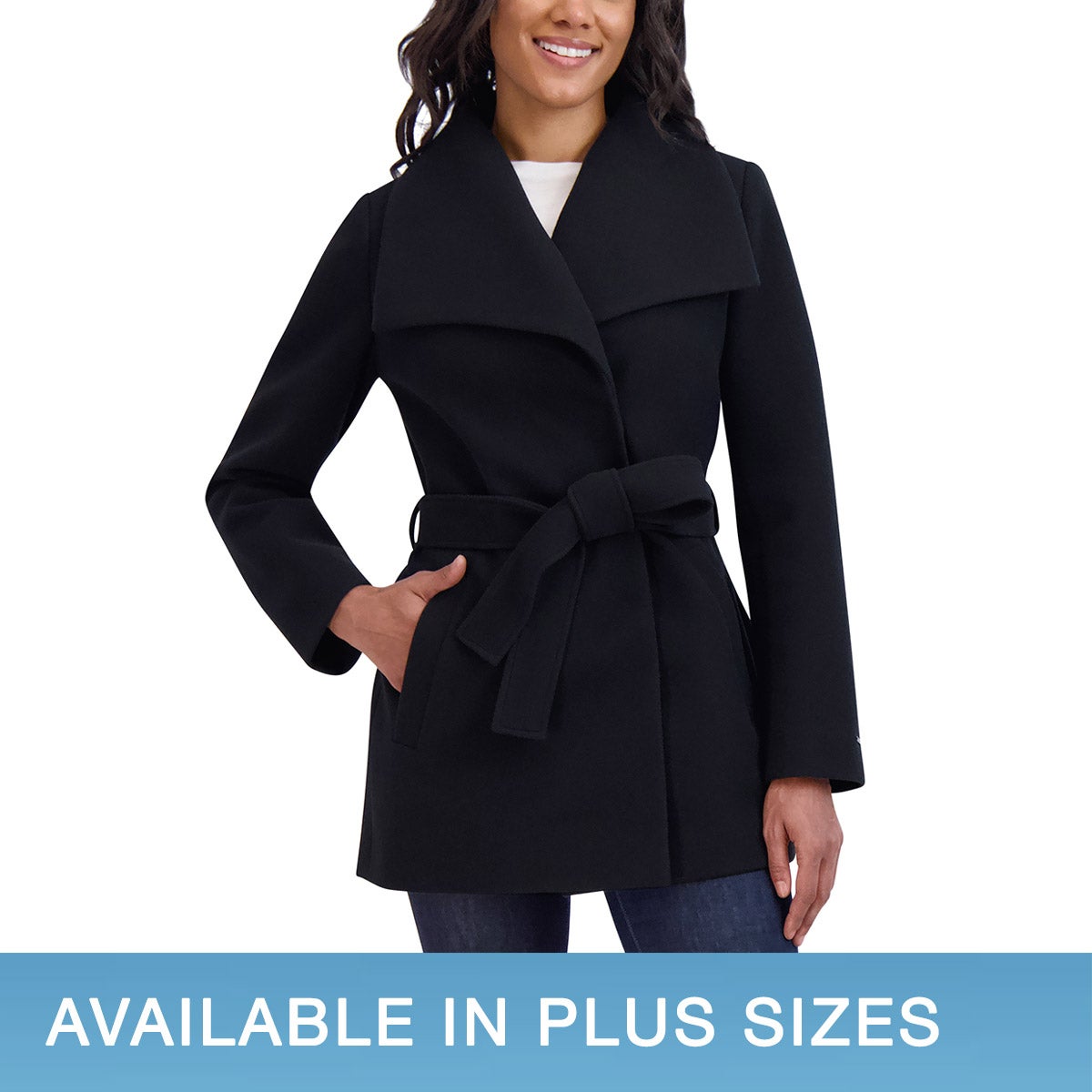 Tahari Ladies' Wrap Coat (#1706445) - $6.97 (down from $38.99)